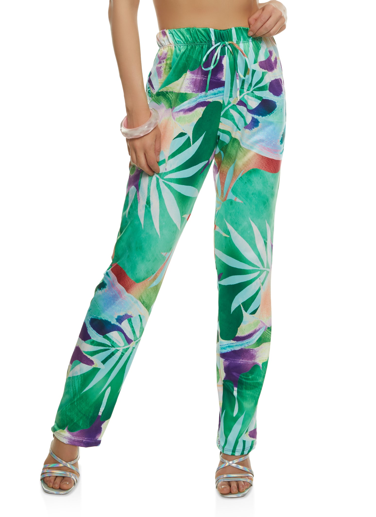 Printed High Waisted Pants