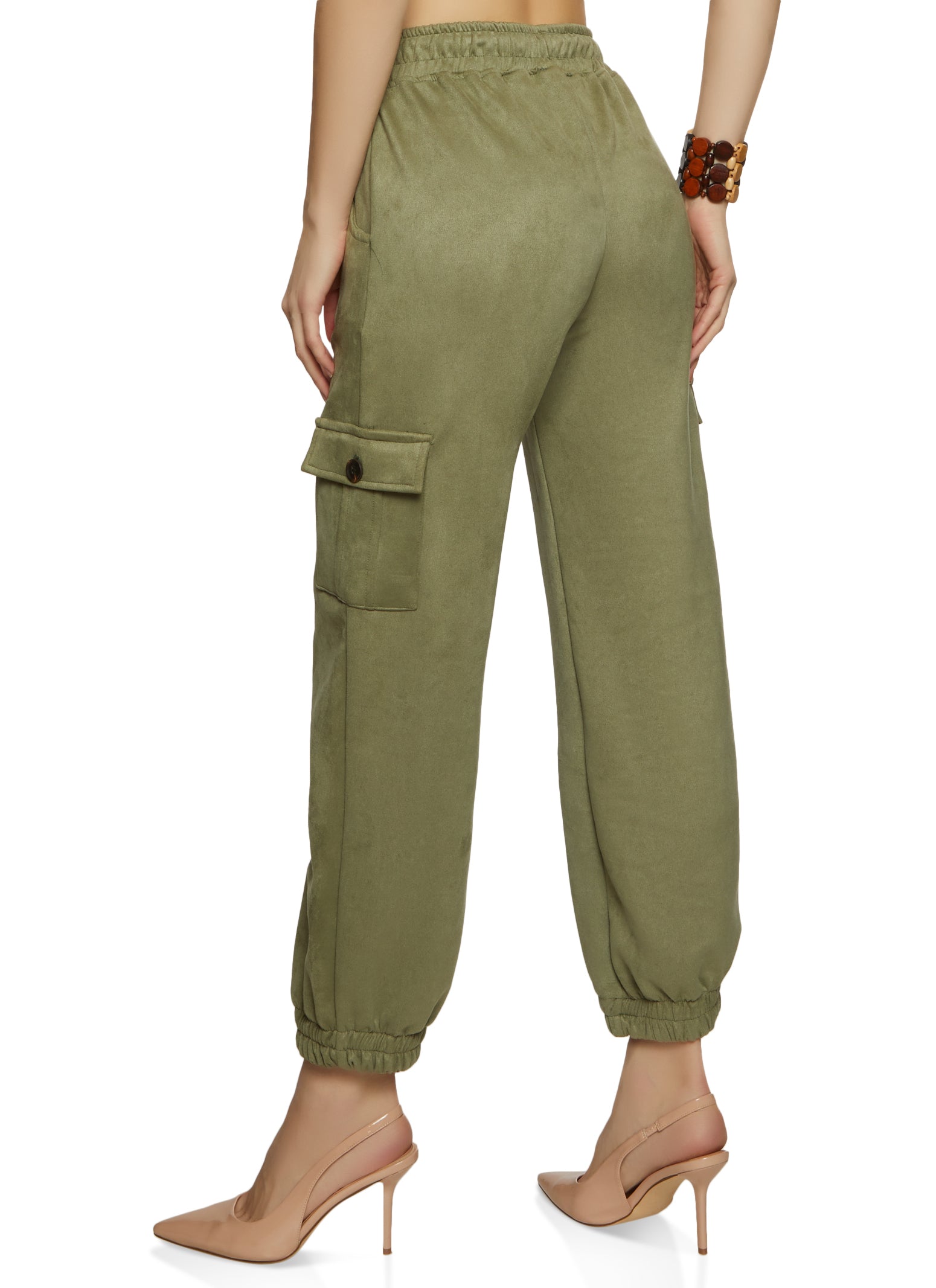 Suede discount joggers womens