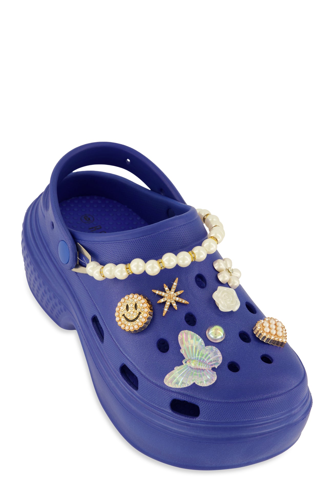 Studded Charm Platform Clogs