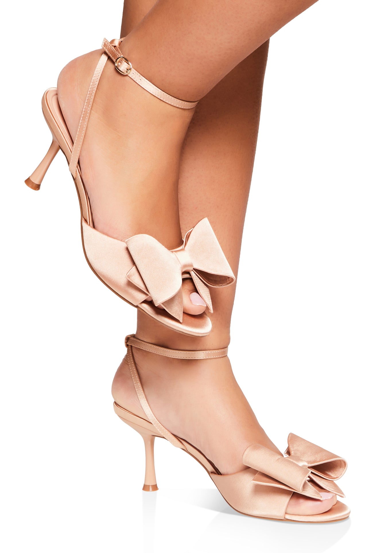 Bow Mid Heel Sandals