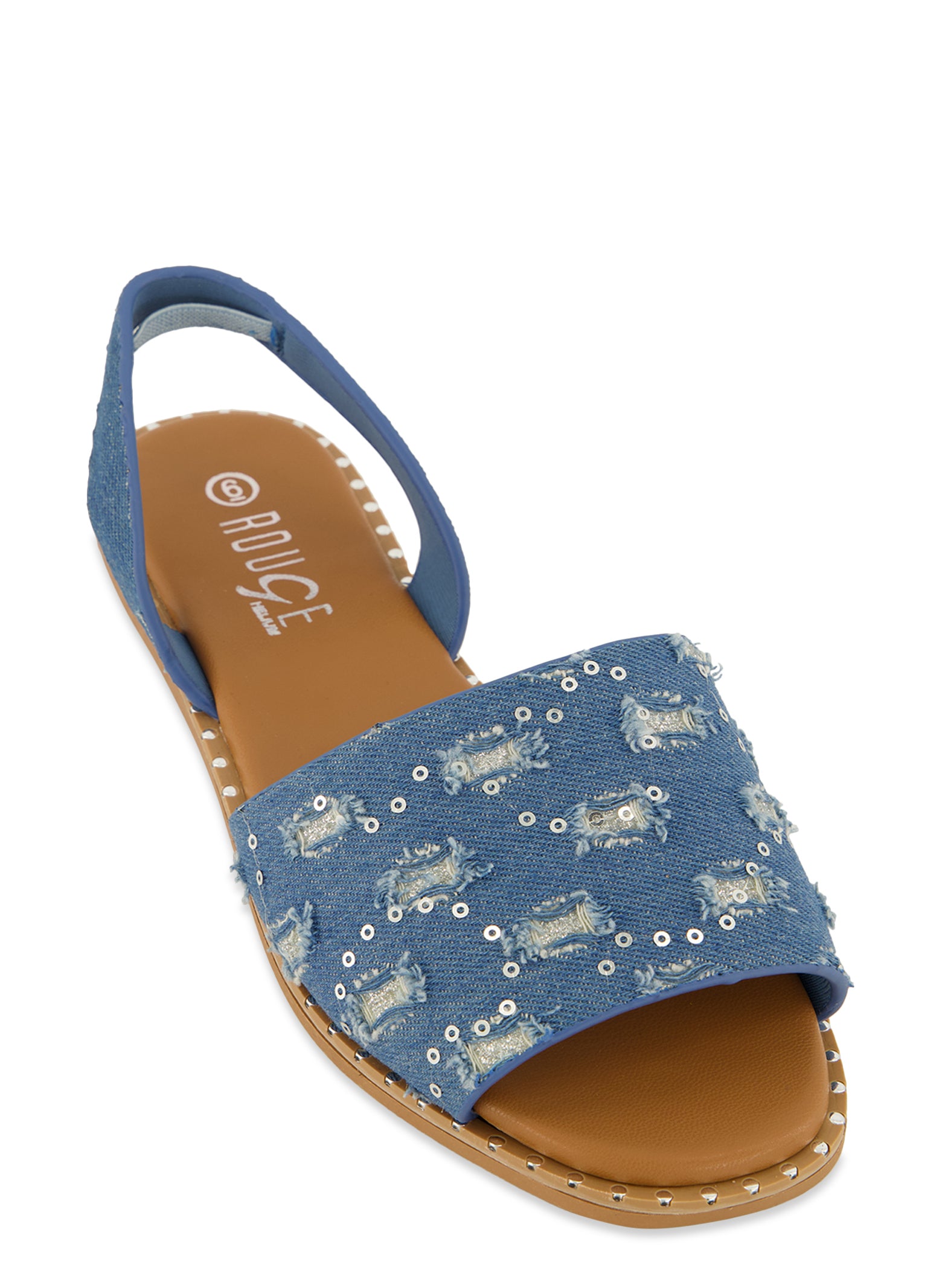 Heeled platform sandals - Denim blue - Ladies | H&M IN