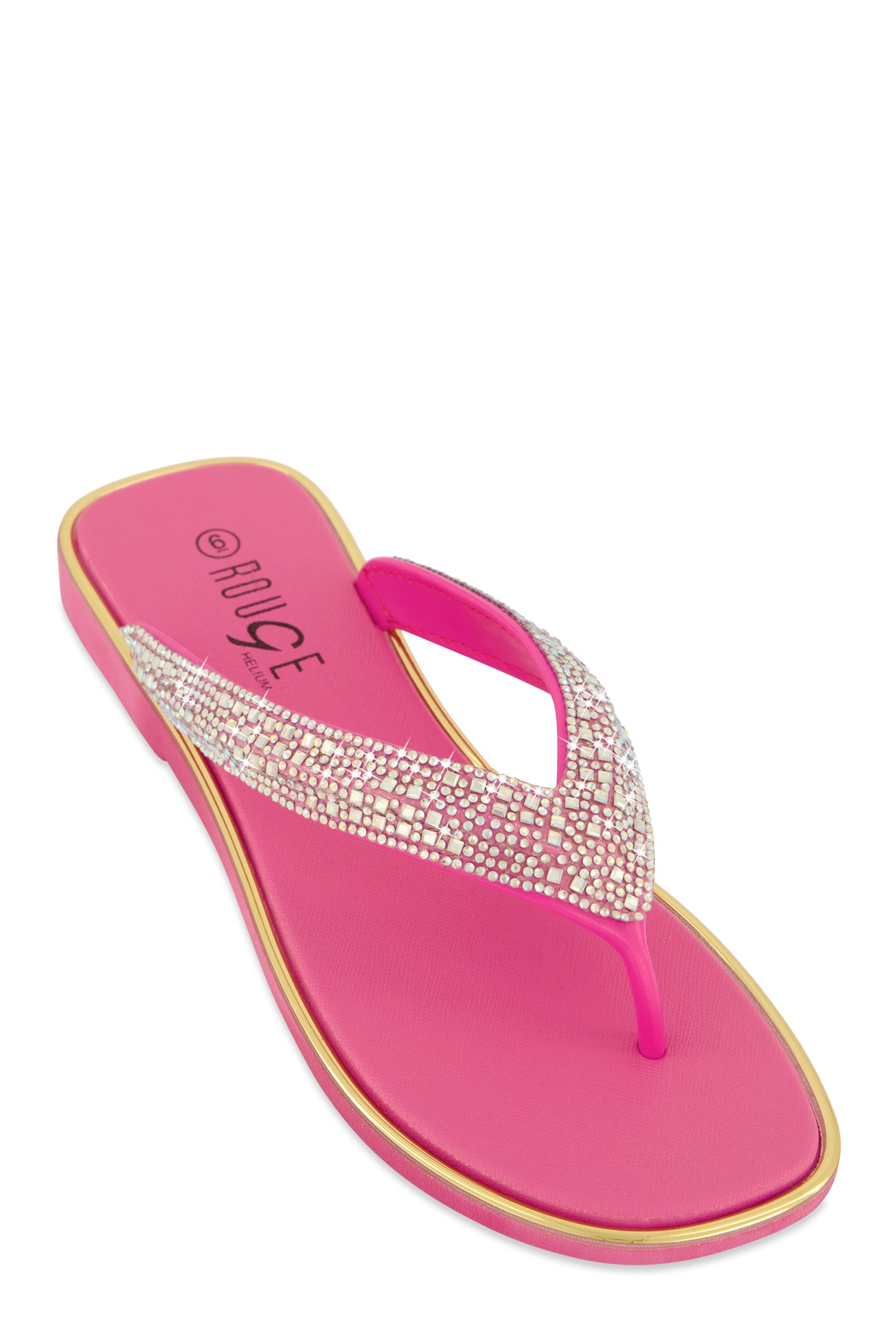 Rhinestone Thong Slide Sandals