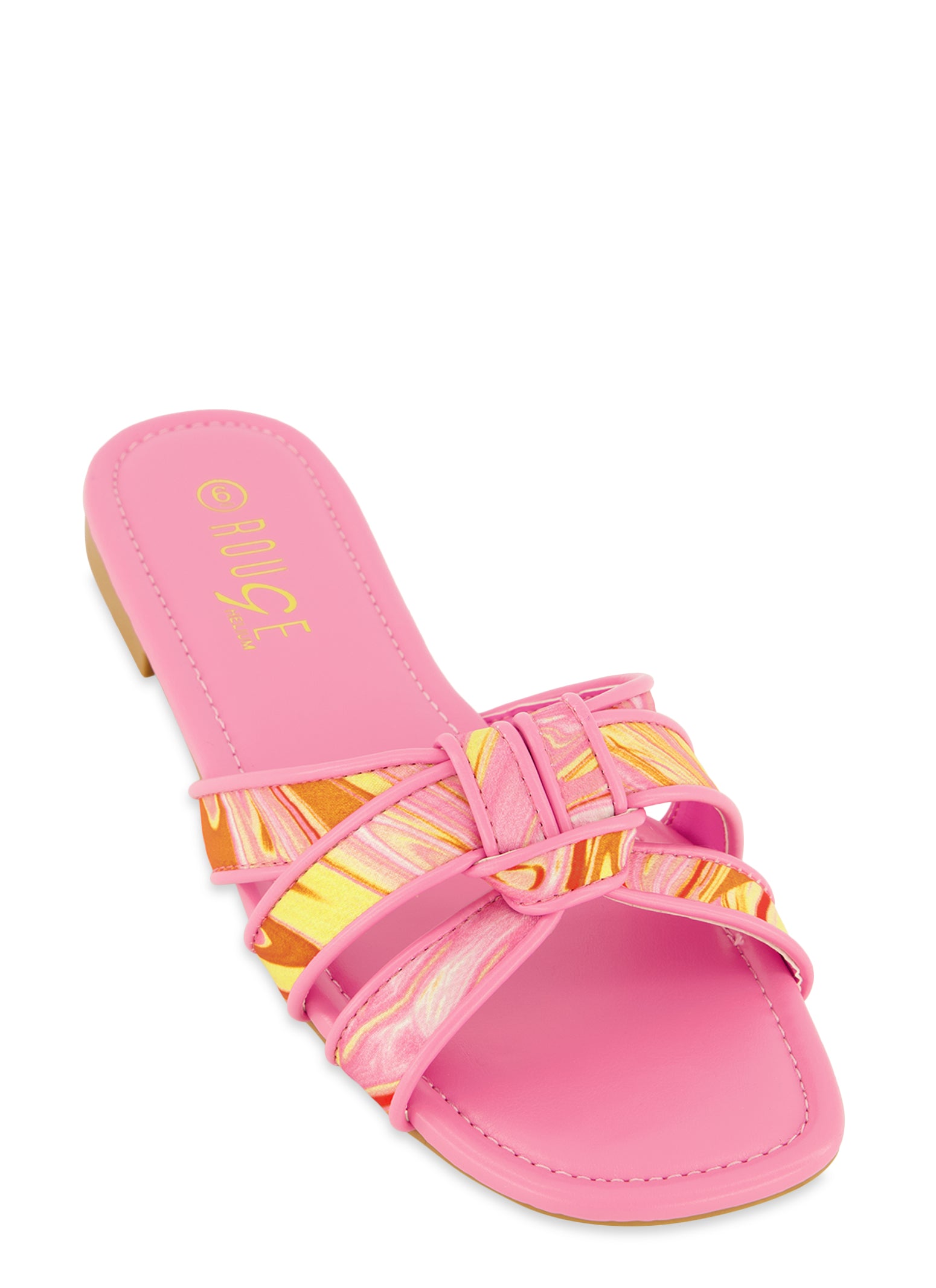 Sanderlings Raspberry Rubber Flat Sandals | Bared Footwear