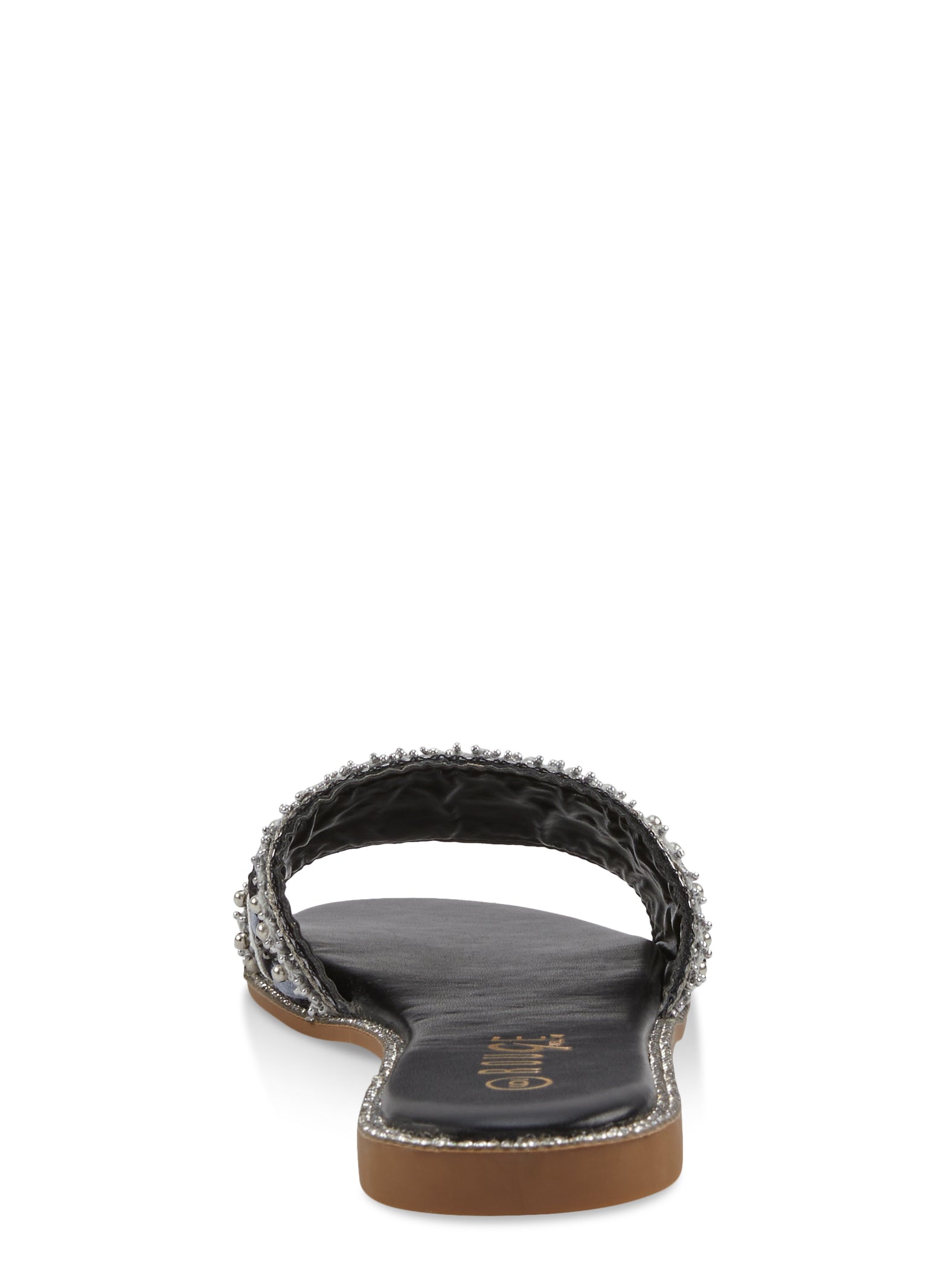 BLACK BEAD AND MIRROD WORK ,FLAT SANDALS AND CLUTCH COMBO FOR WOMEN -J –  www.soosi.co.in