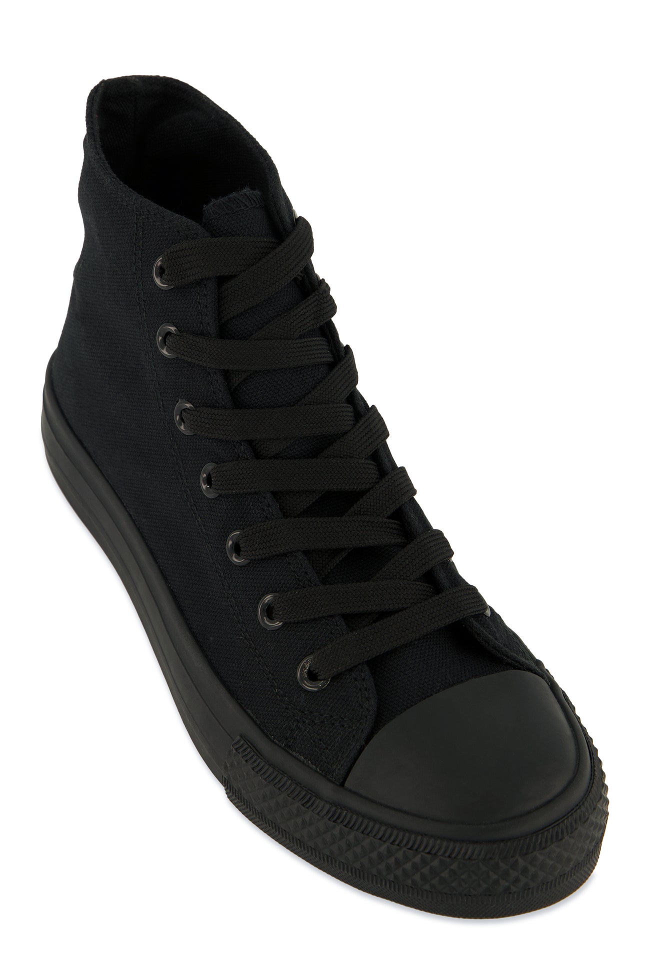 Canvas High Top Lace Up Sneakers