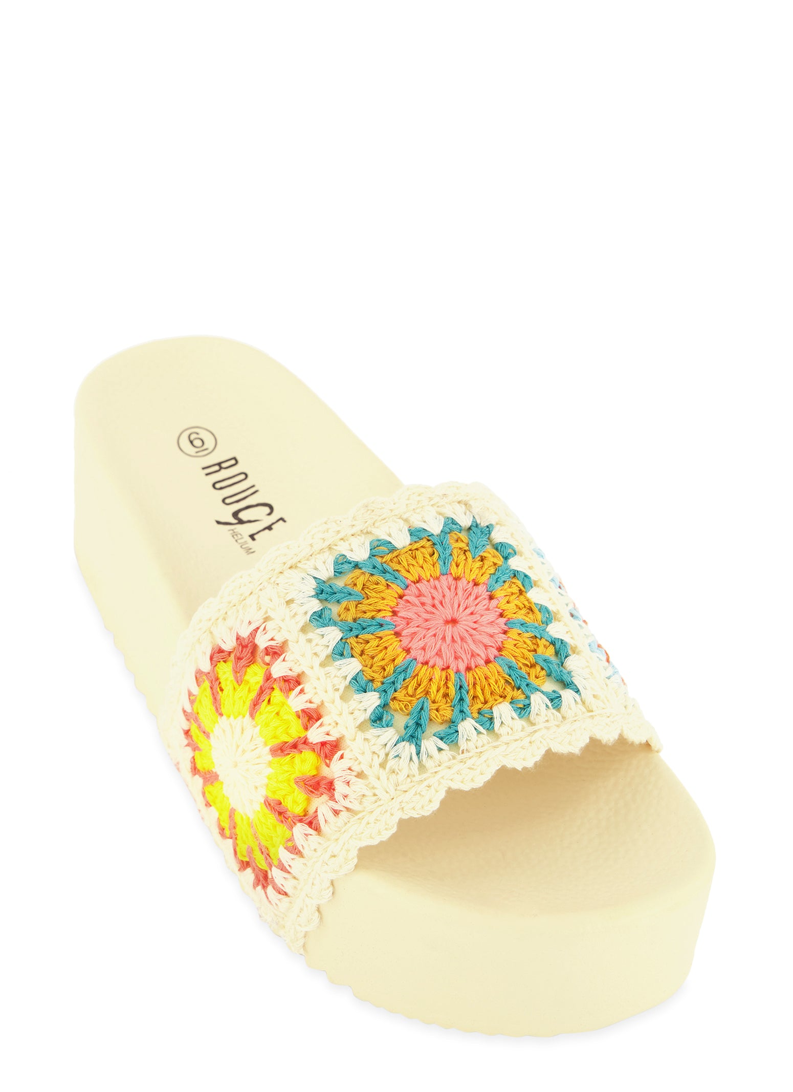 Crochet Platform Slide Sandals