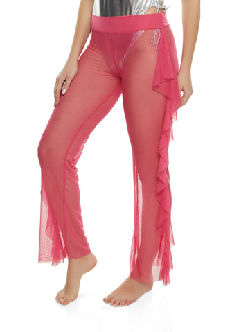Lorie French Pink Ruffle Pants  Upcycled Lorie French Pink Ruffle Pan –  REFASH