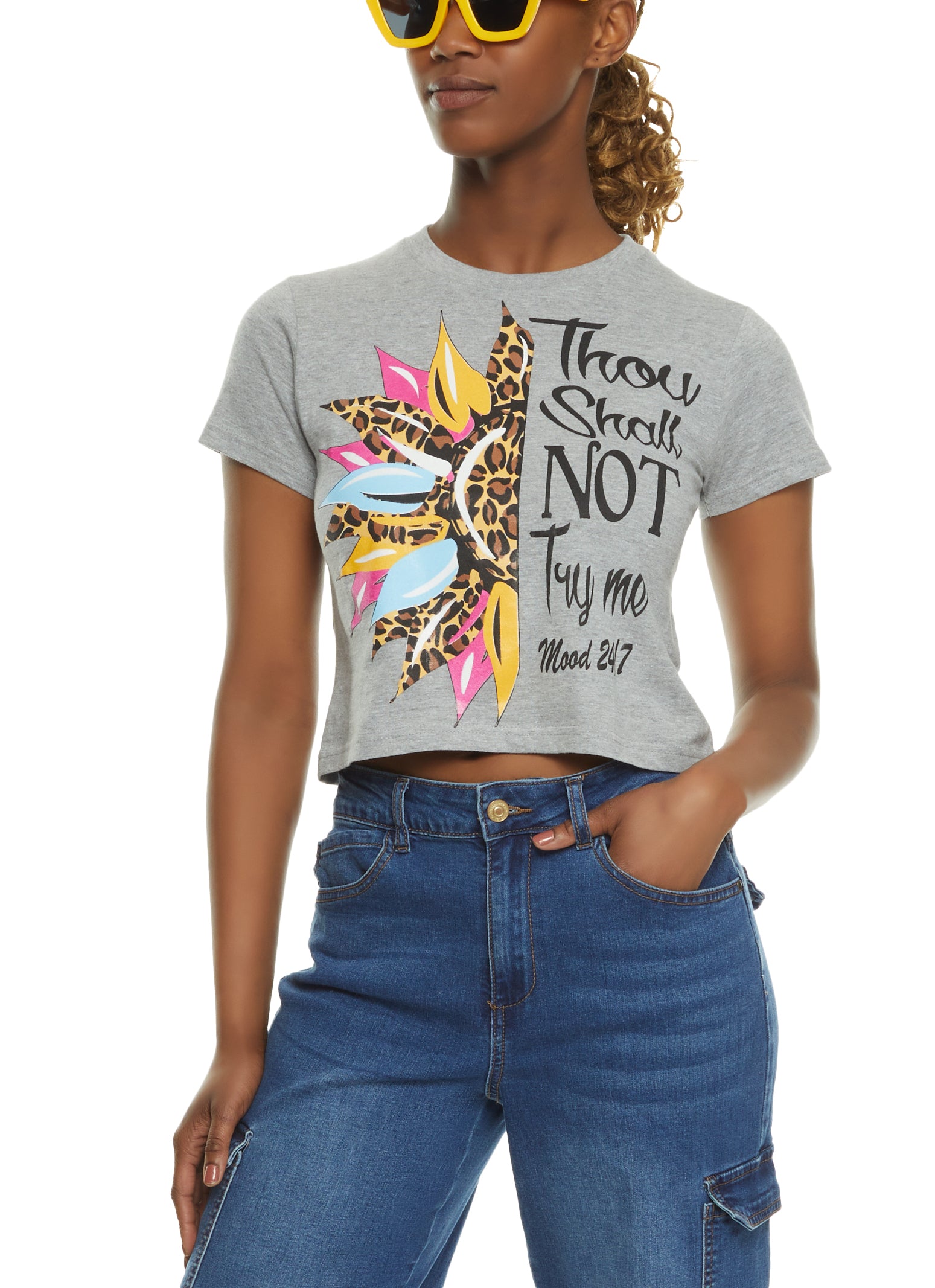 Thou Shall Not Try Me Graphic Tee - Heather