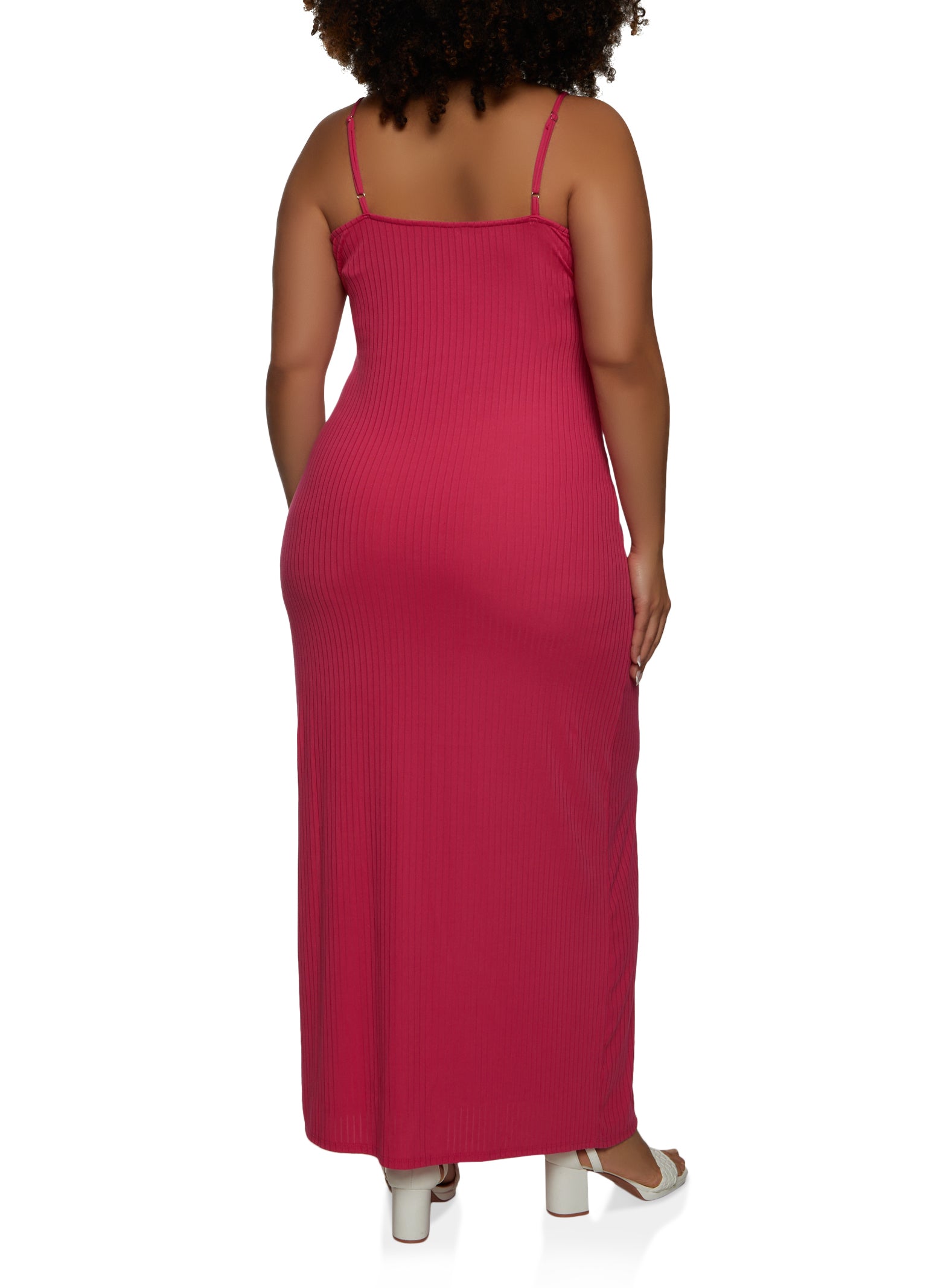 Plus Size Rib Knit Maxi Dress 