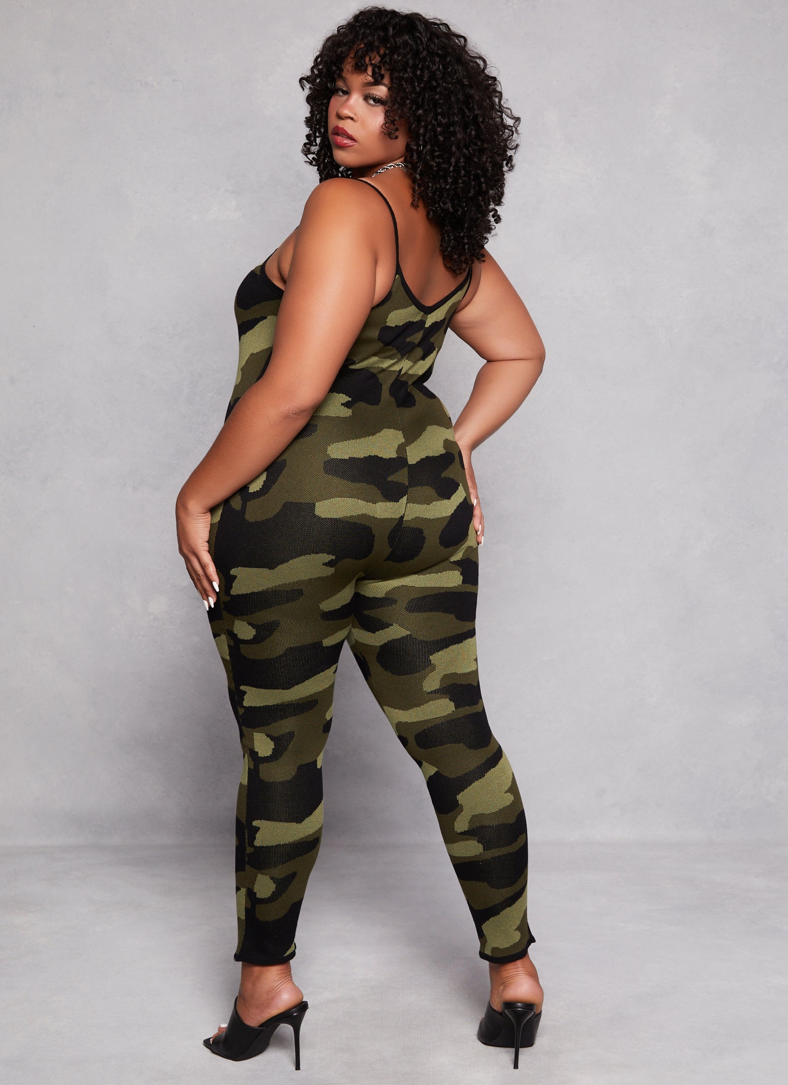 Plus size camouflage jumpsuit best sale