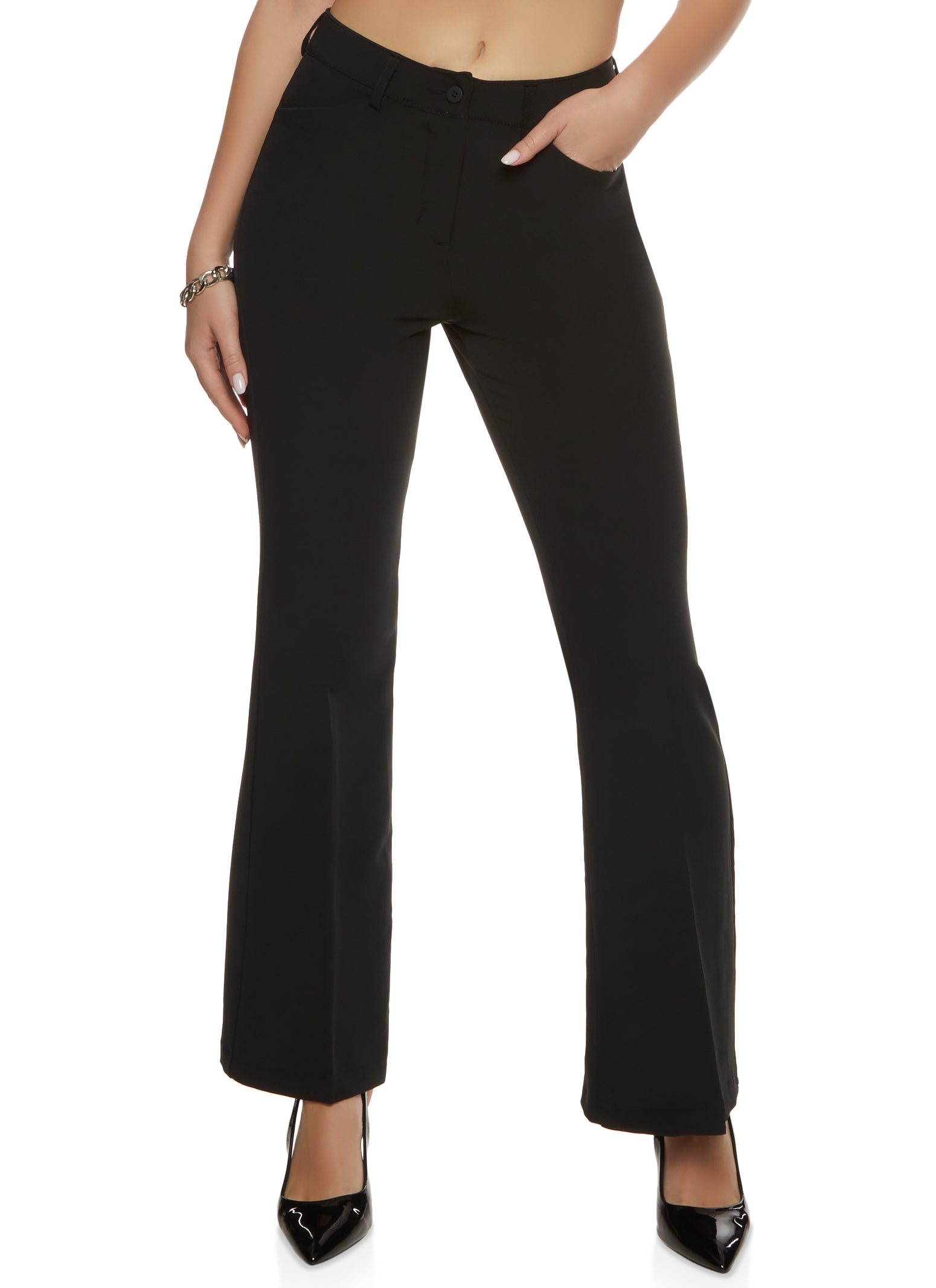 Buy Adore Wear Stylish Stretchable Boot Cut Trouser for Women (S, Black) at  Amazon.in