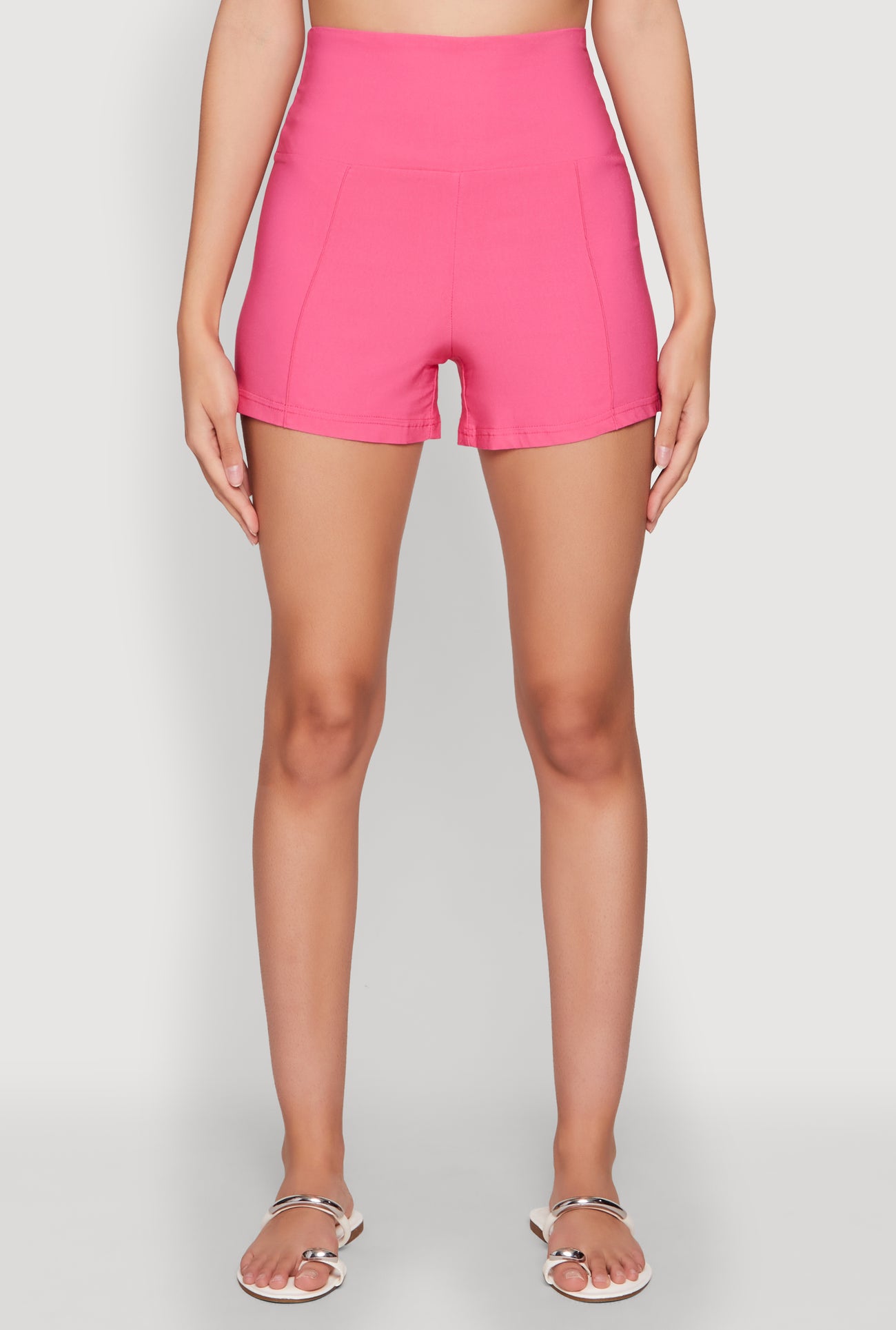 High Waisted Pintuck Shorts