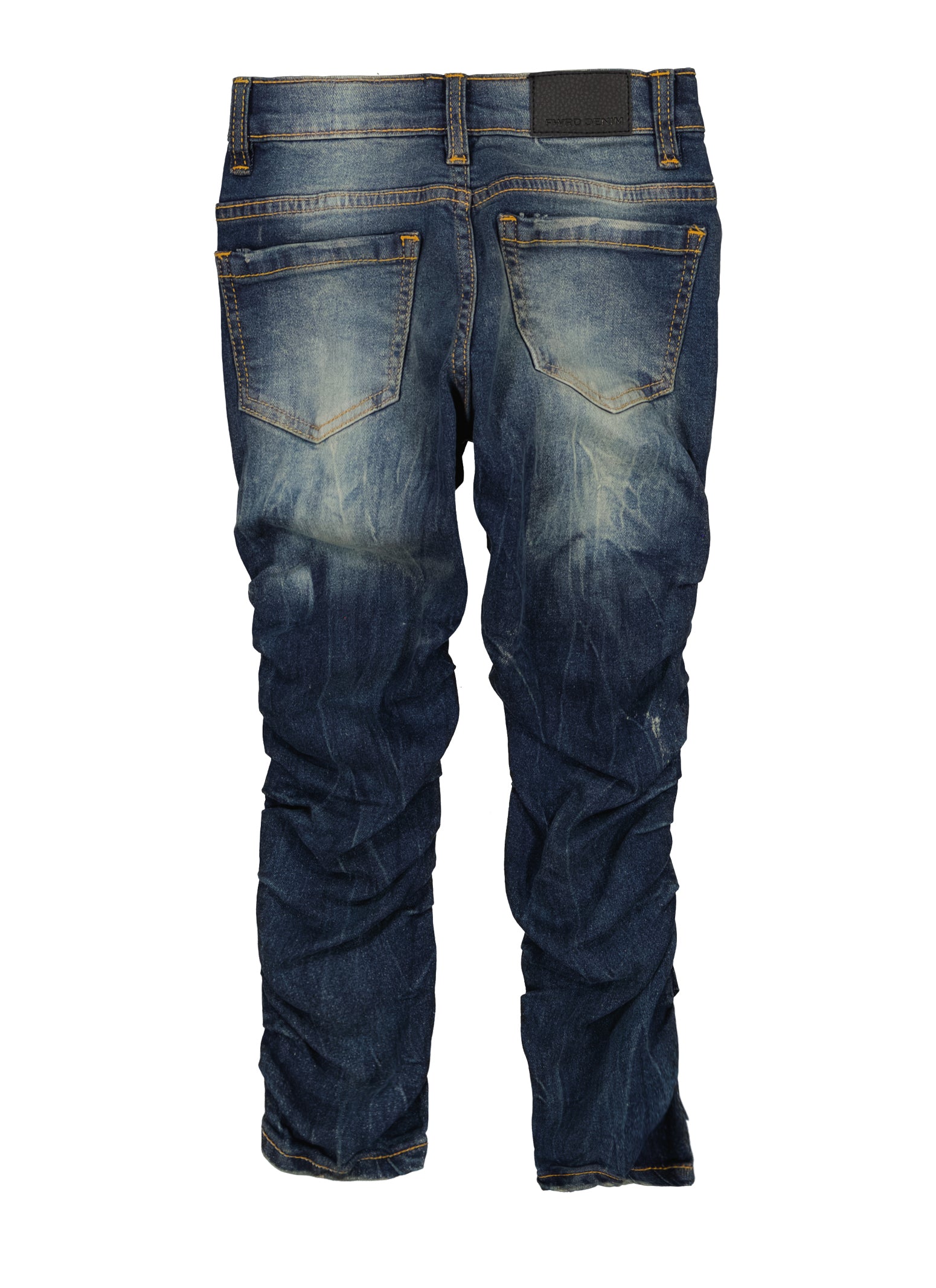 Little Boys Patch and Repair Stacked Jeans