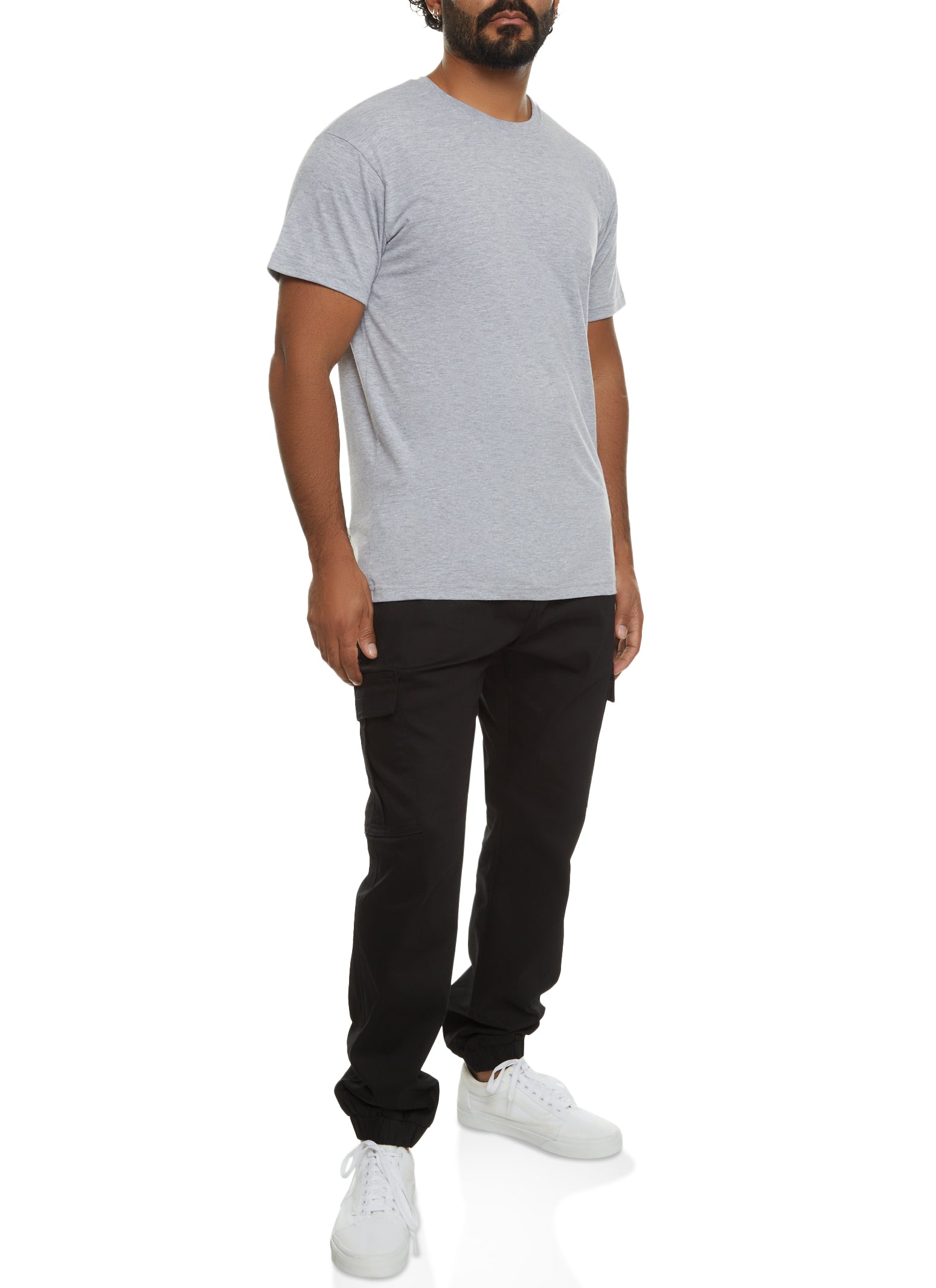 Mens Basic Crew Neck T Shirt