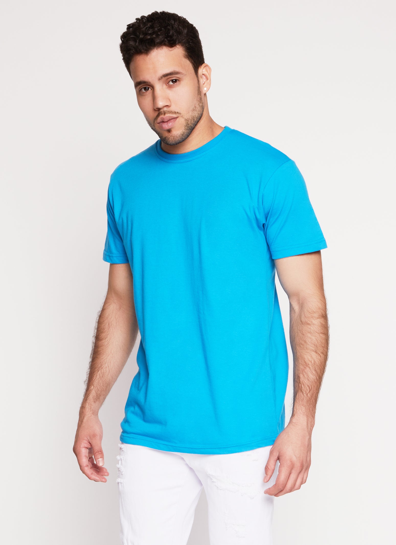 Mens Basic Crew Neck T Shirt