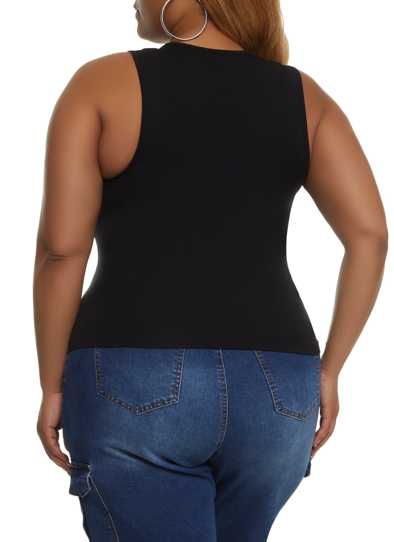 Seamless vest top - Black - Ladies