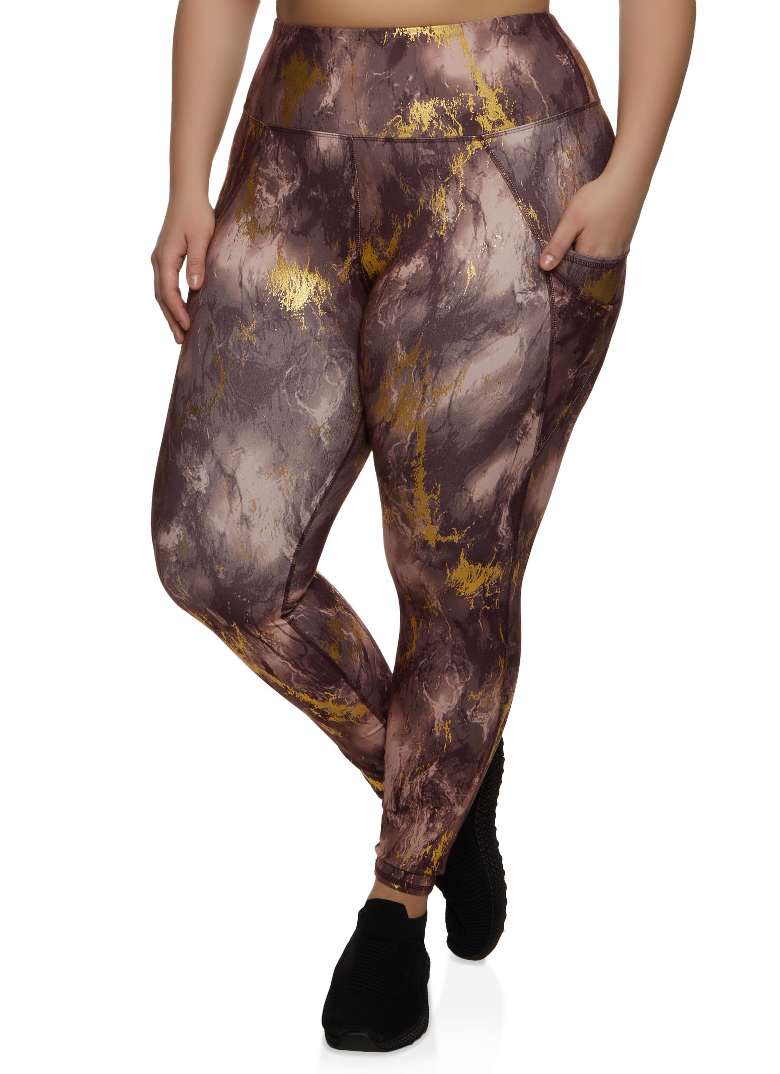 Foil Printed Legging with Pockets - Active Zone