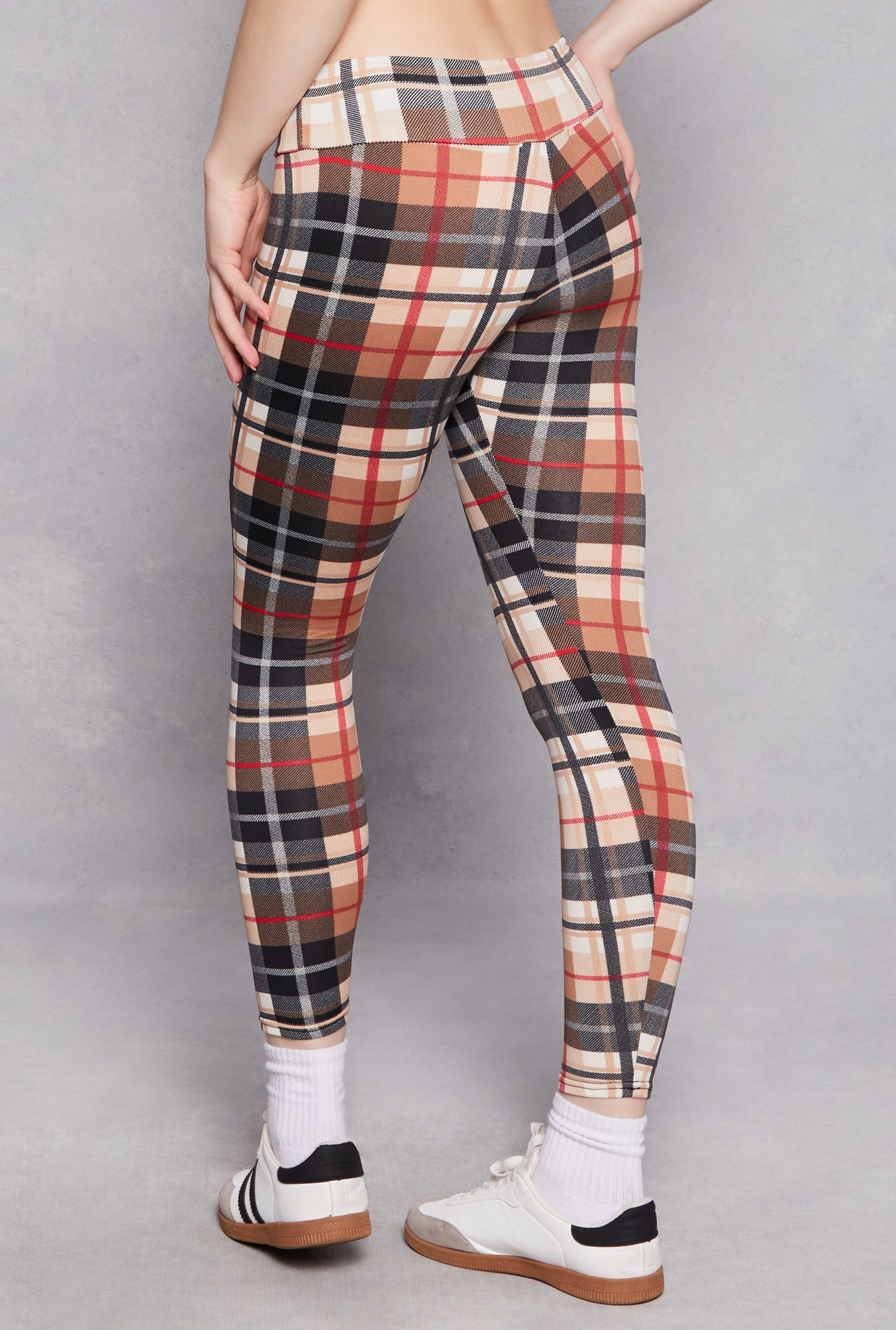 Patterned fleece lined leggings hotsell