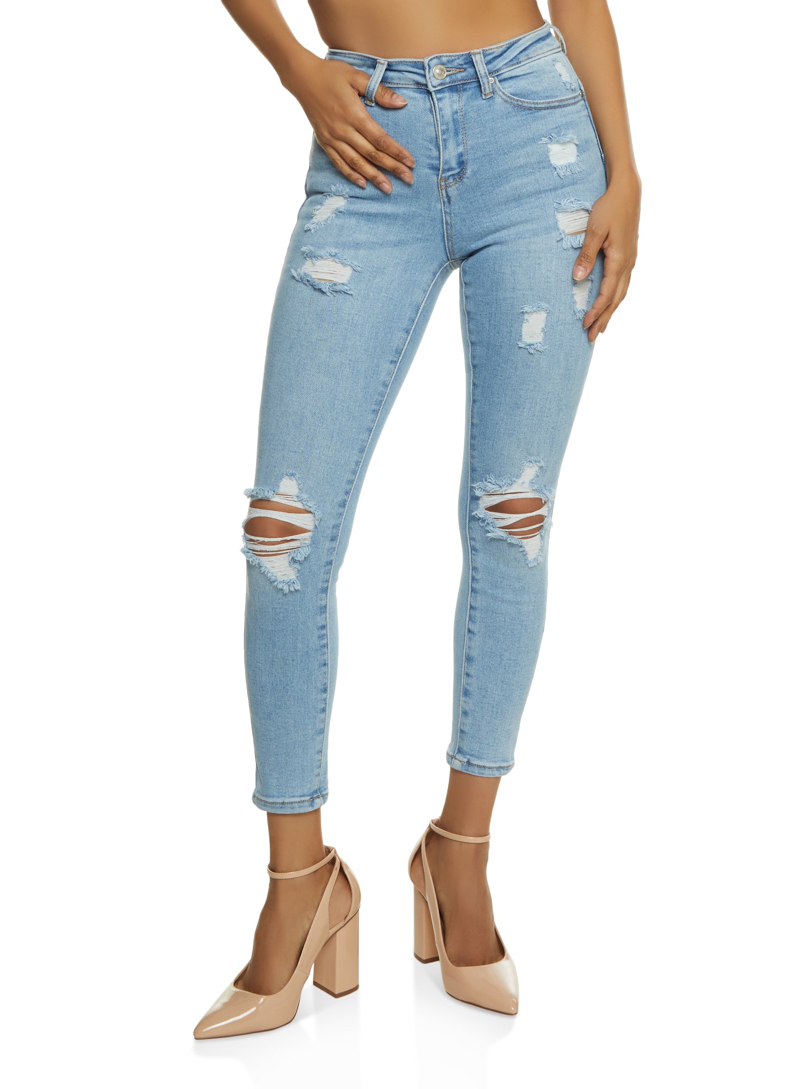 Womens Ripped Jeans Everyday Low Prices Rainbow