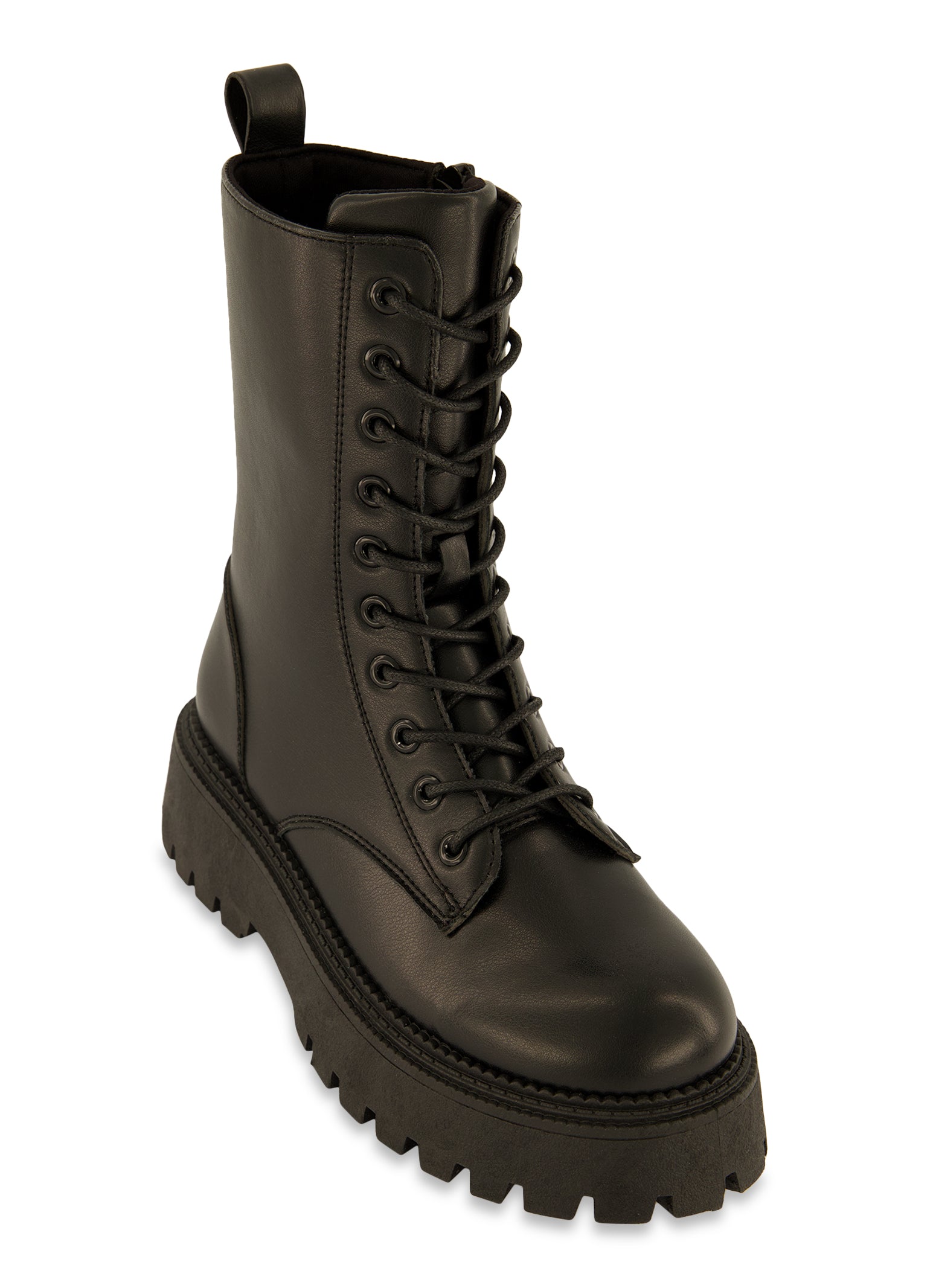 Low black combat boots best sale