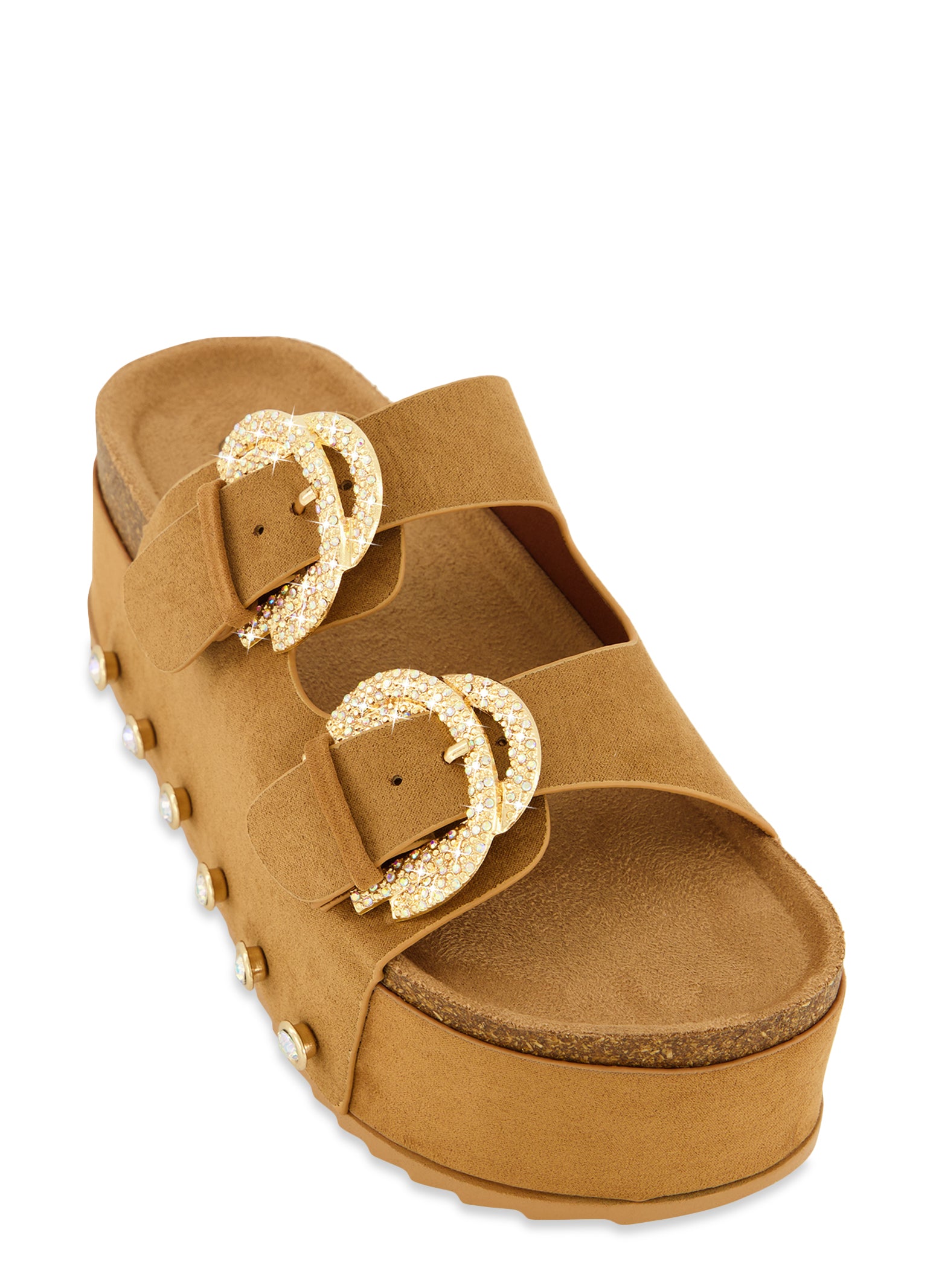 Tan footbed fashion sandals