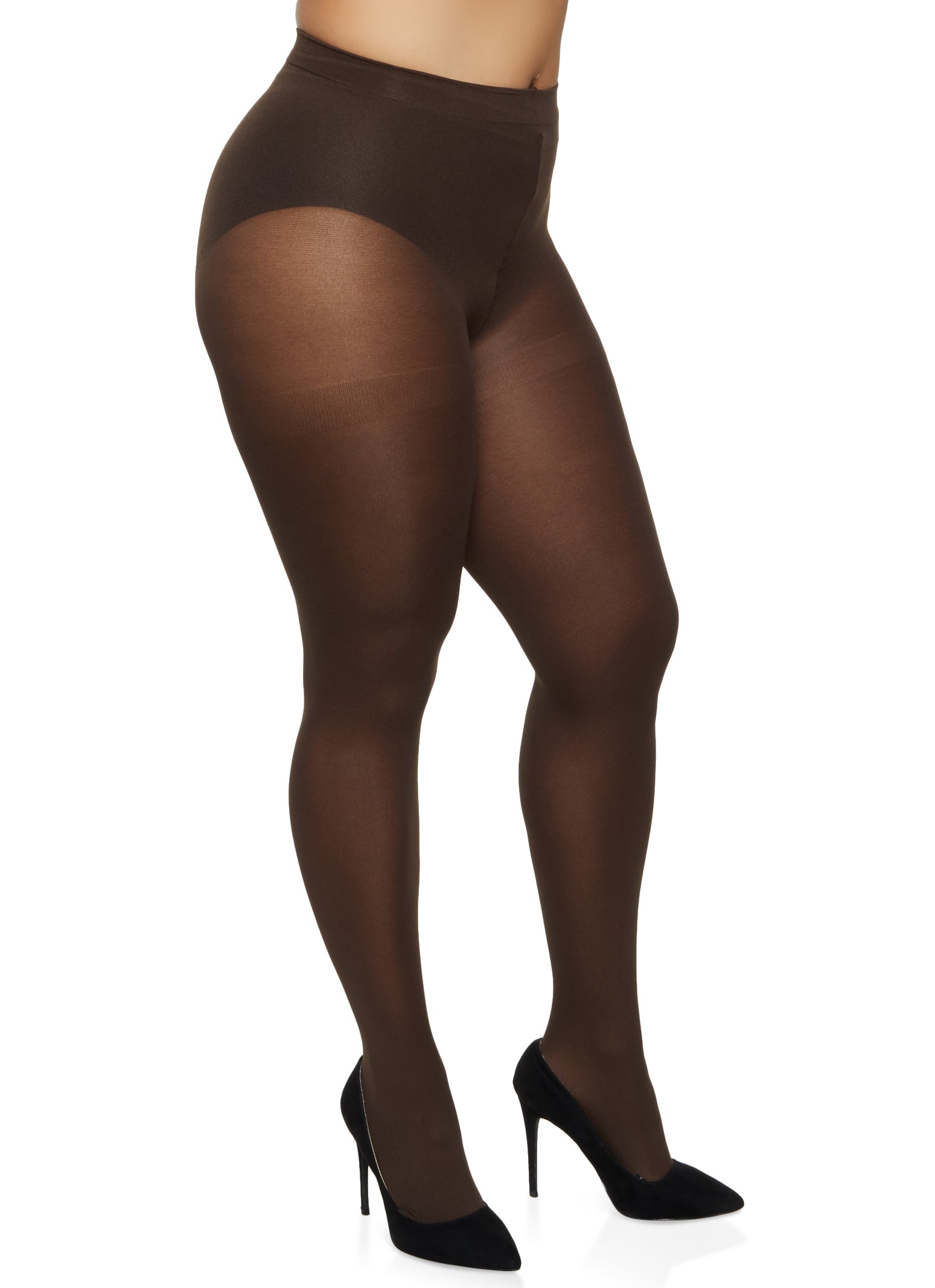 Brown plus size tights best sale