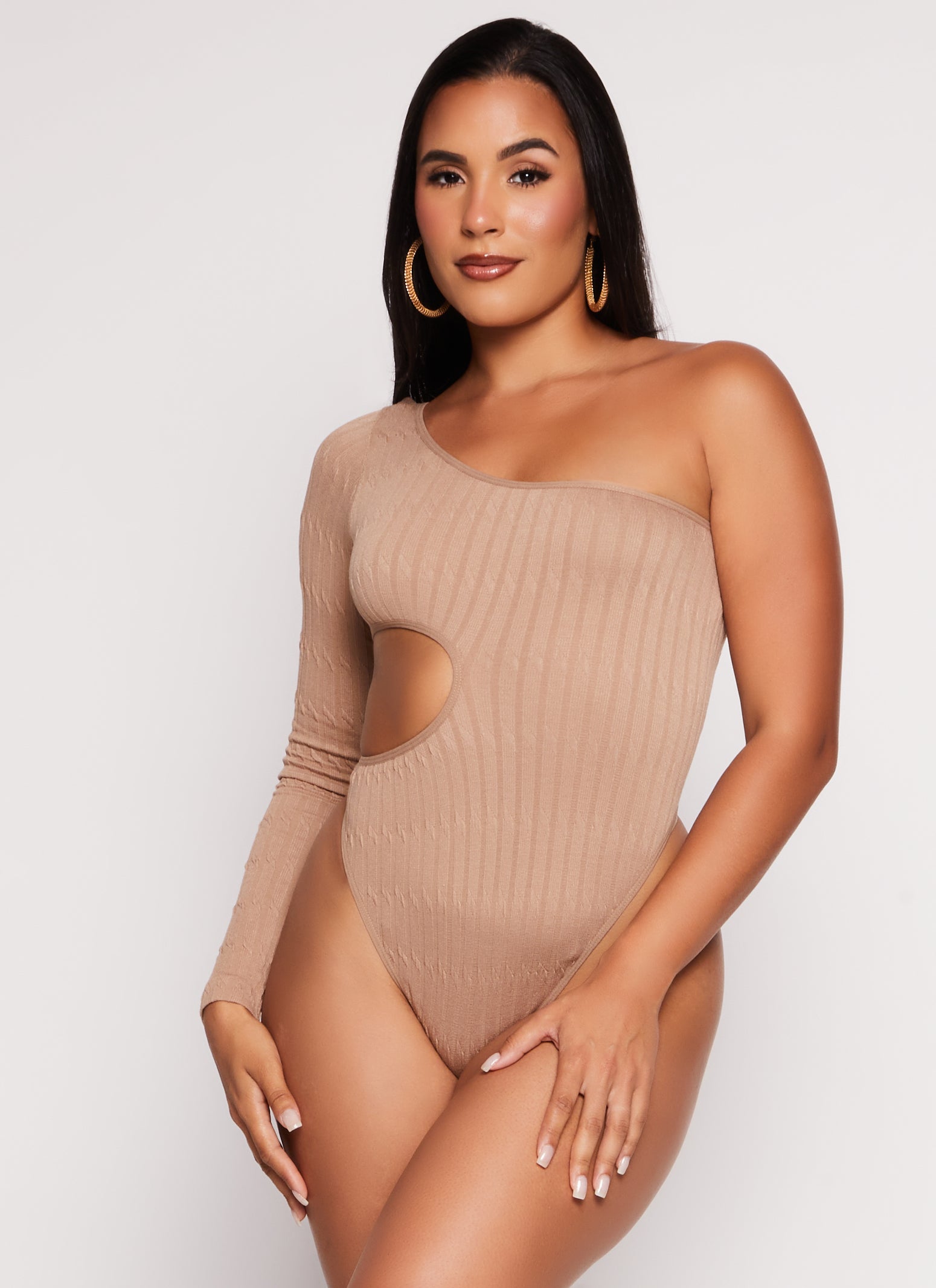 One shoulder long sleeve bodysuit online