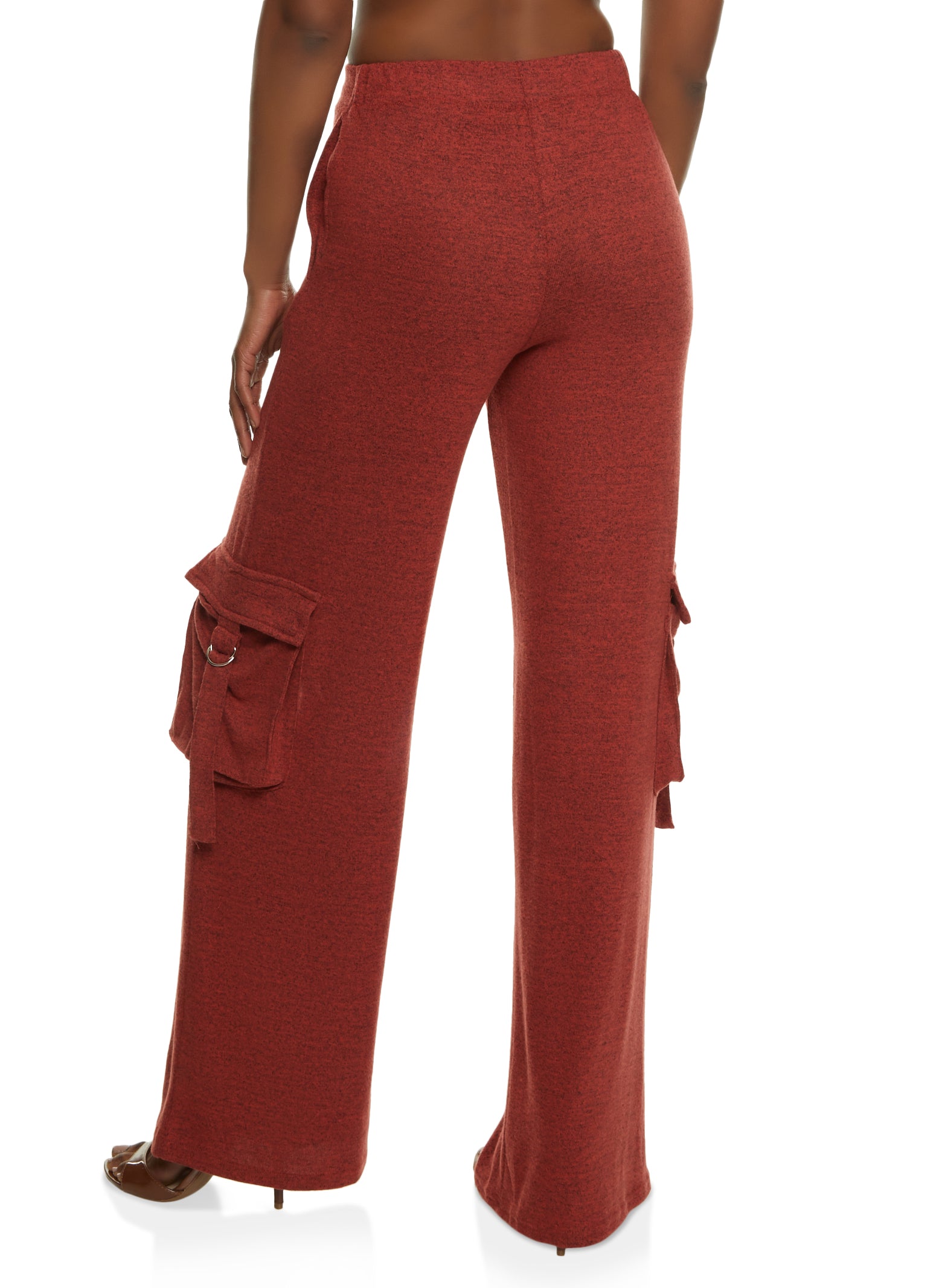 HOOKED IN KNIT FLARE PANT | CINNAMON