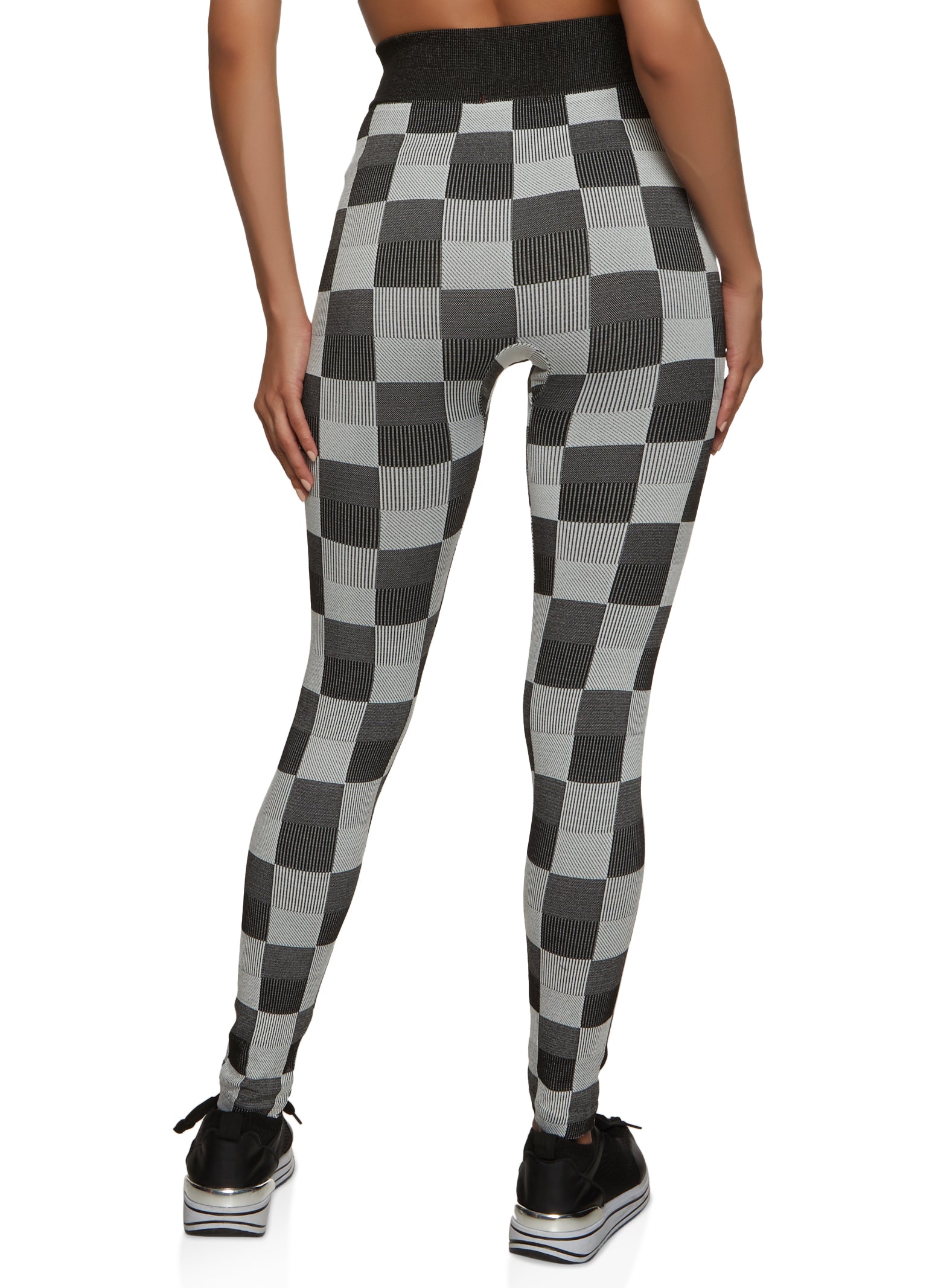 Checkered 2025 print leggings