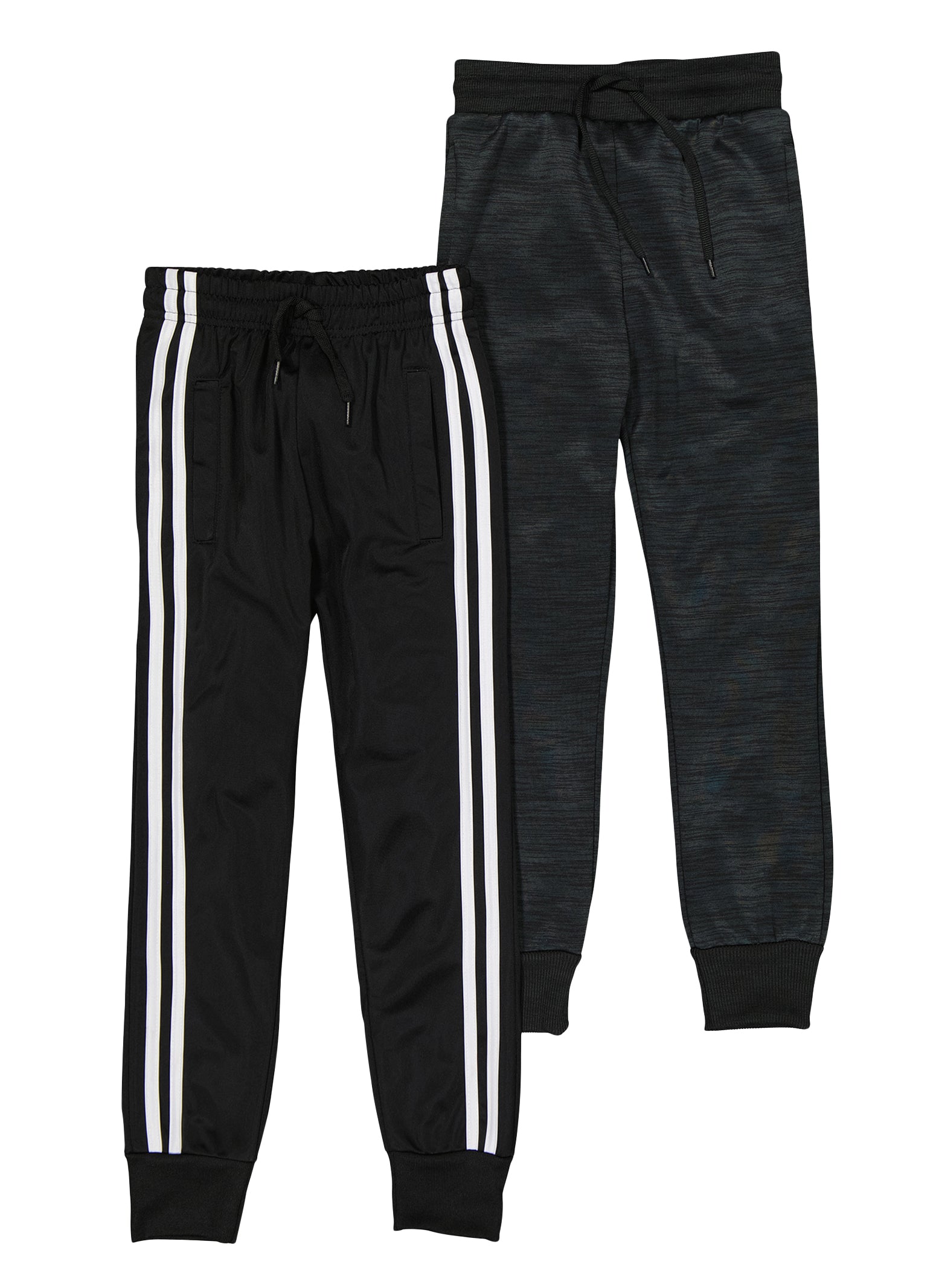 Boys Fleece Lined Drawstring Joggers 2 Pack