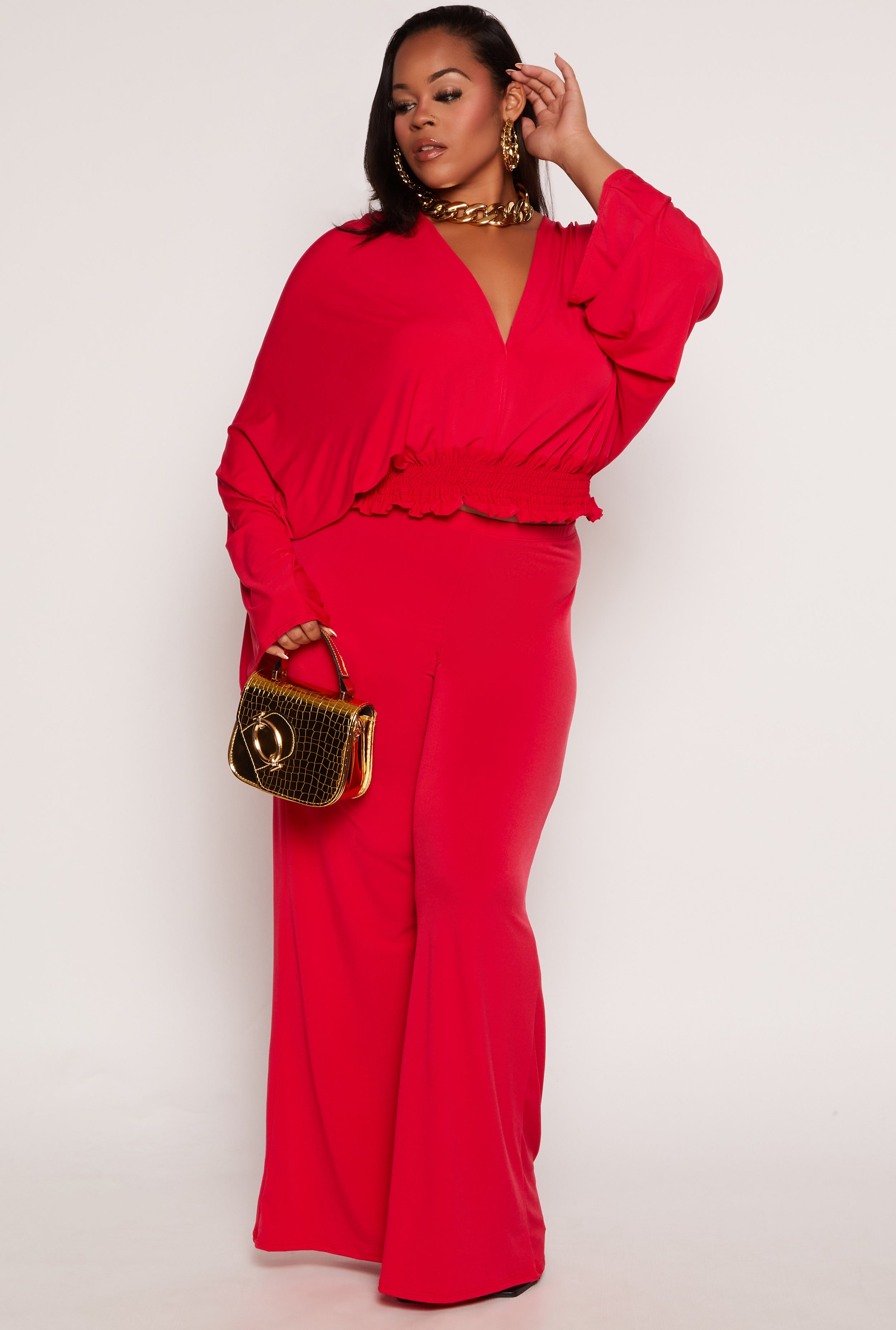 Plus size red jeans best sale