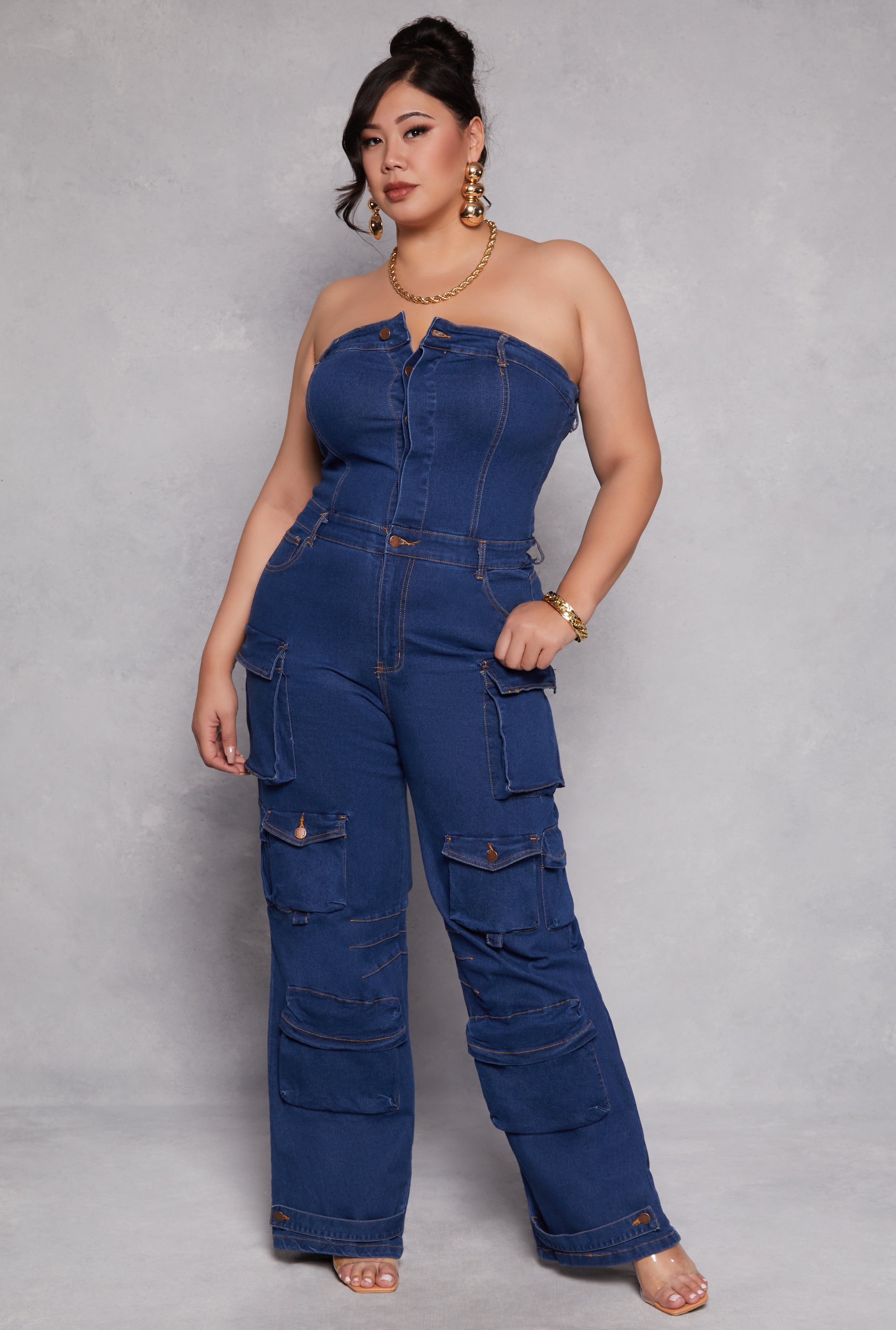 Jean jumpers for fashion plus size