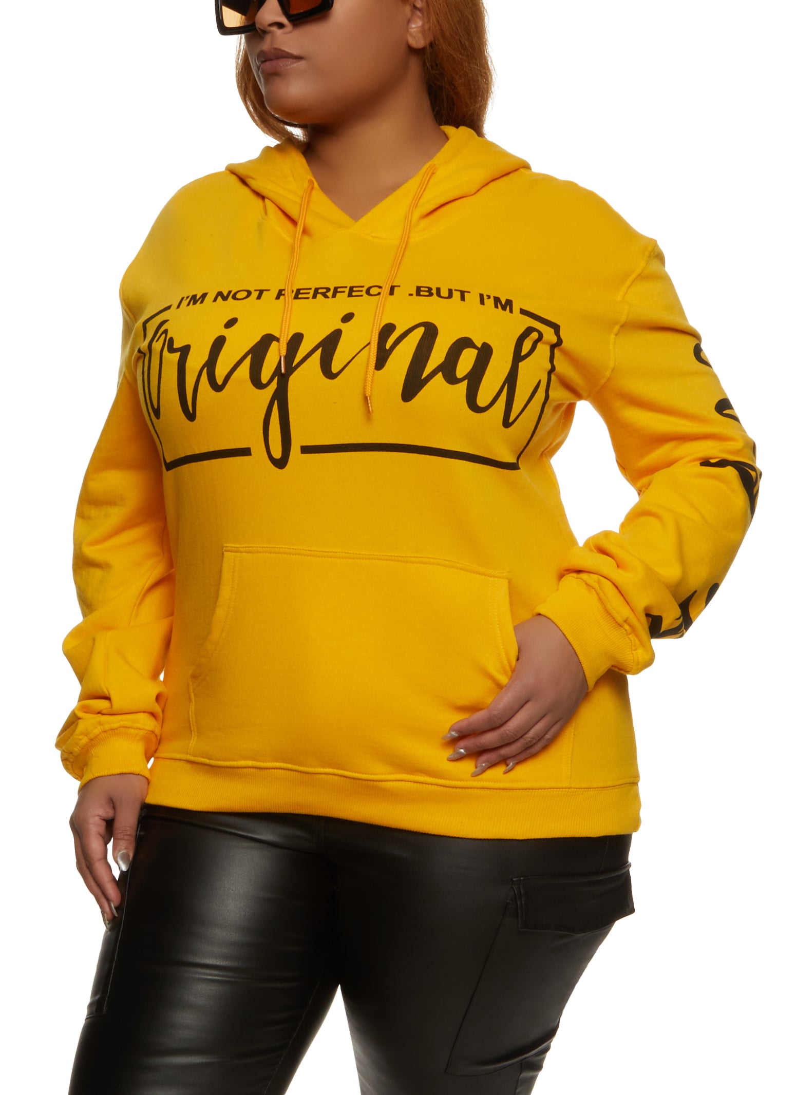 Plus size hot sale yellow sweatshirt