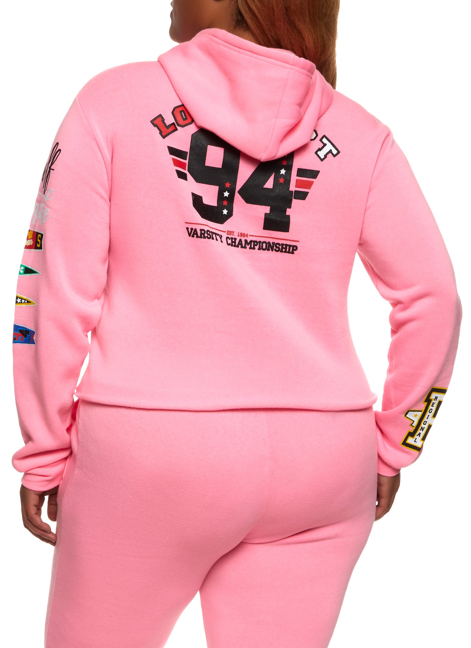 Love pink hot sale hoodies plus size