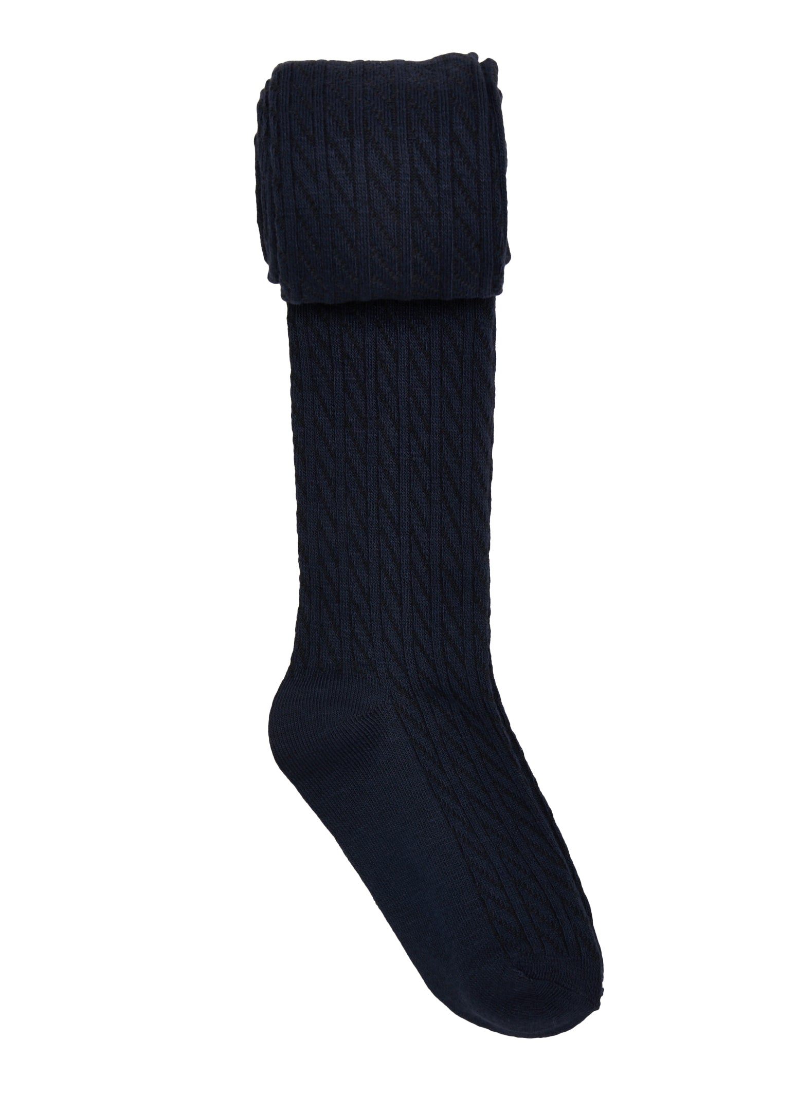 Girls Cable Knit Tights navy