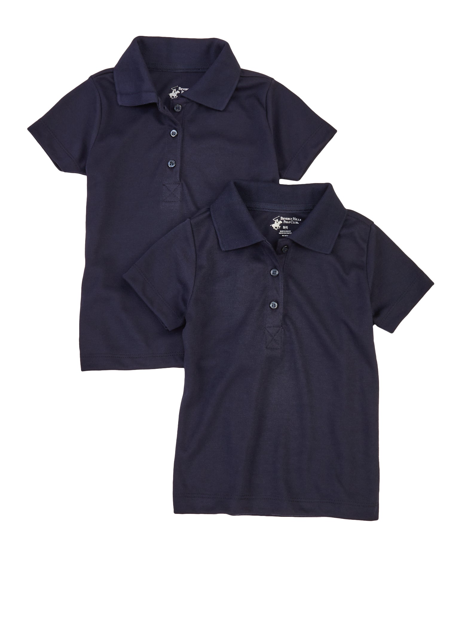 Navy blue polo shirt girls best sale