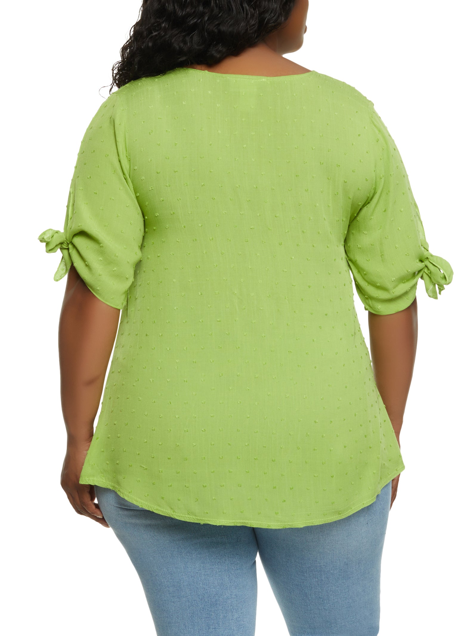 lime green blouse plus size