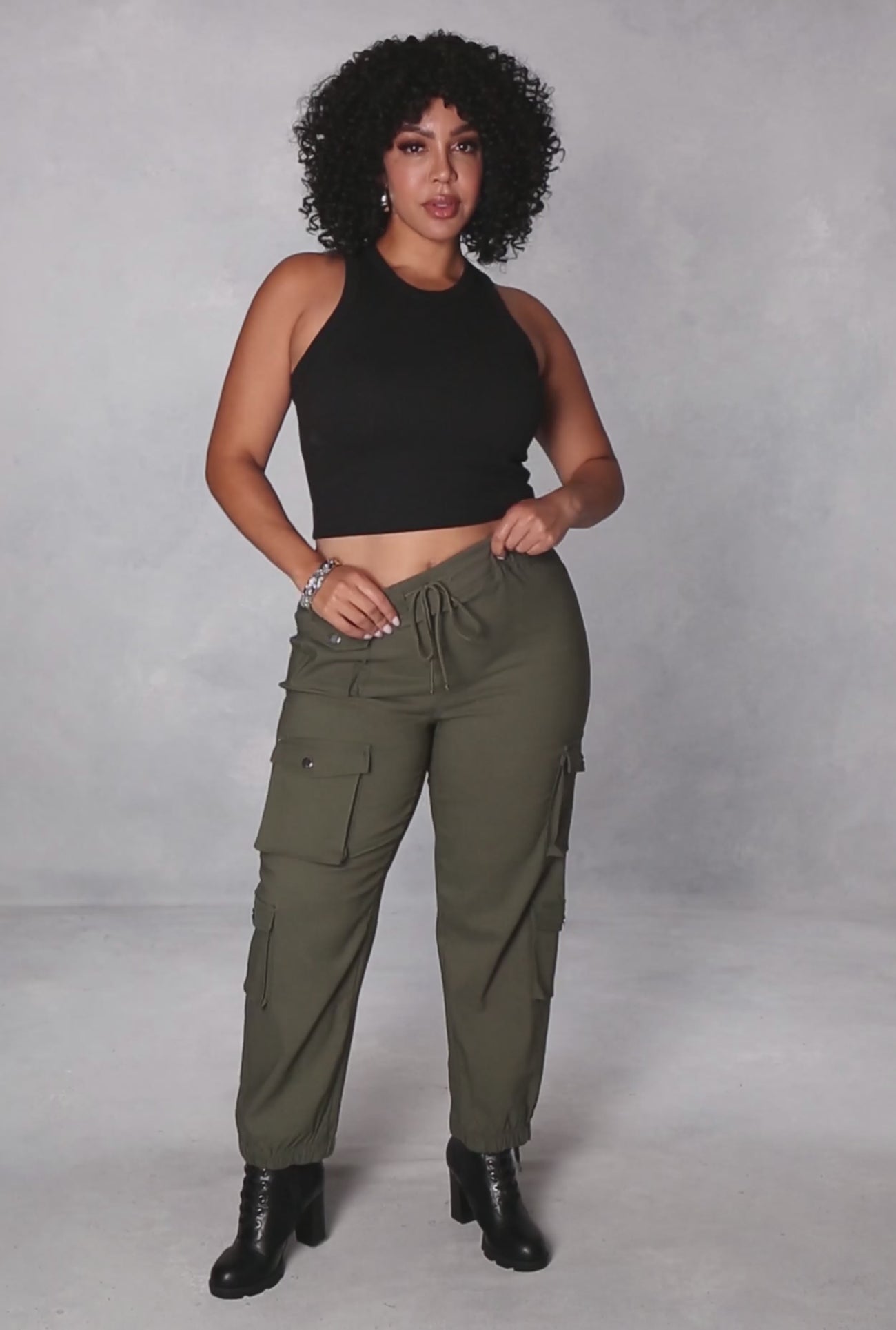 High waisted joggers plus size online