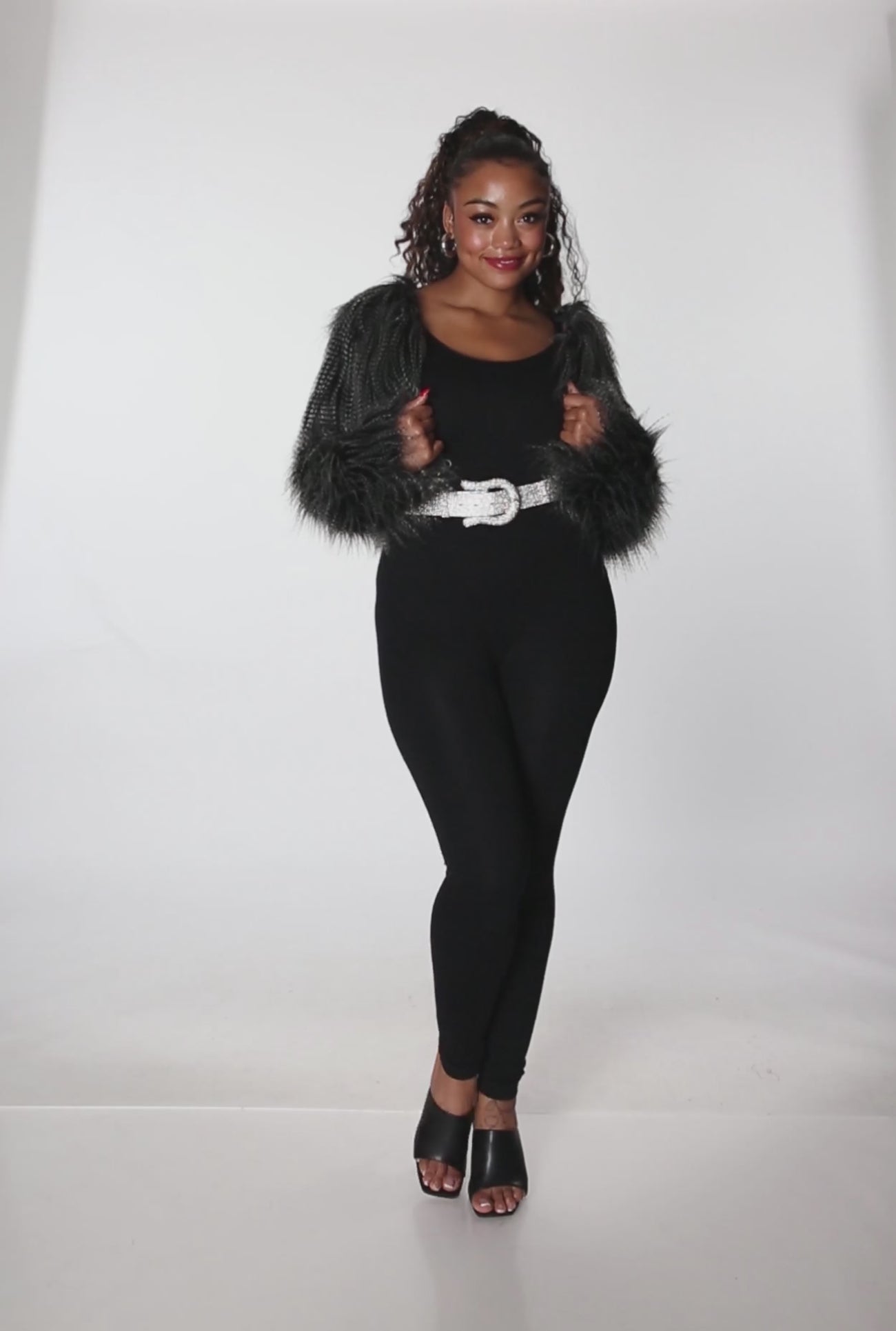 Plus size fur bolero best sale