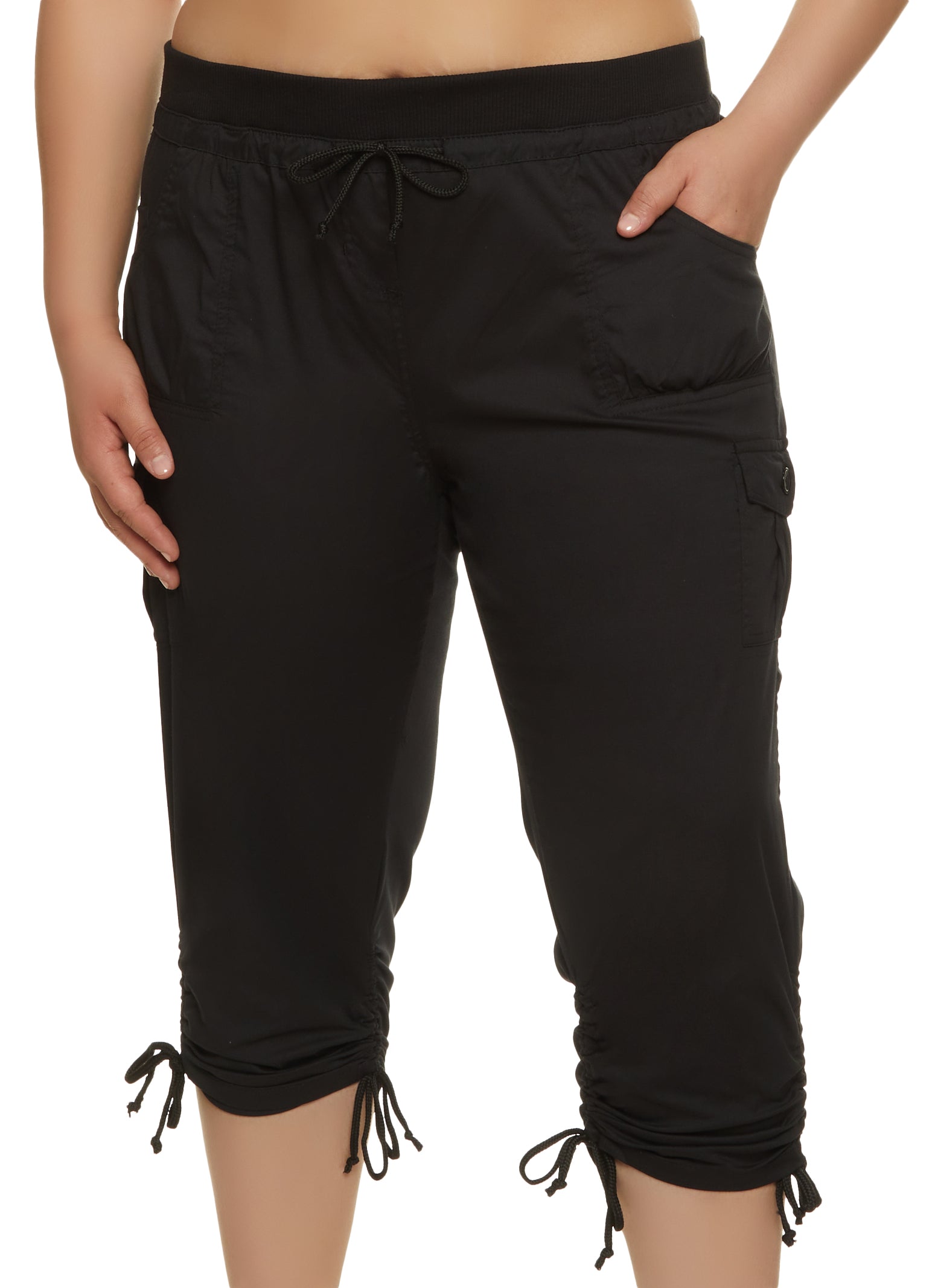 Buy Marika Women's Plus-Size Slimming High Rise Capri 18 Inch Inseam, Black,  0X at Amazon.in