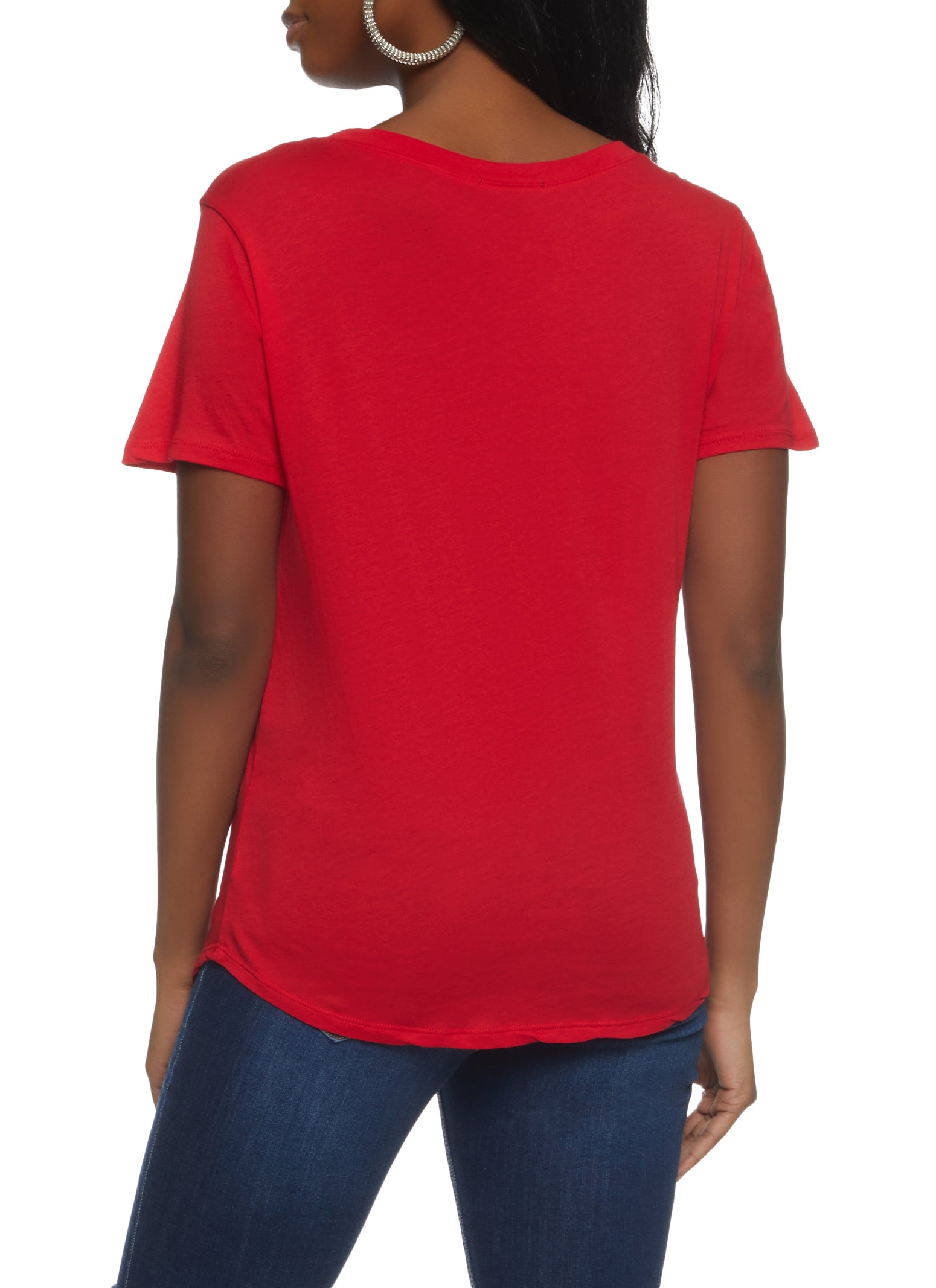 Red basic hot sale tee