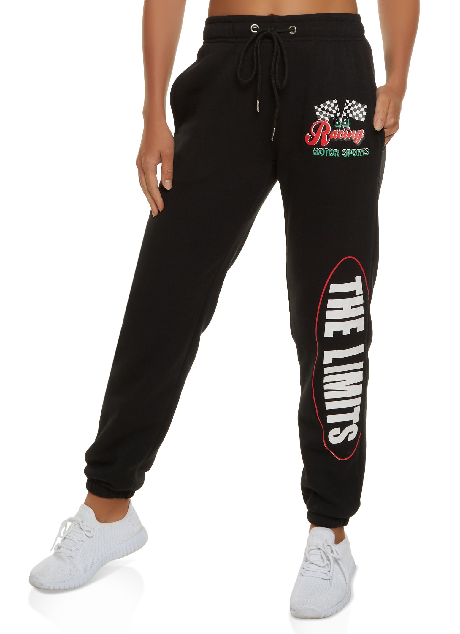 Adika black and online white sweatpants