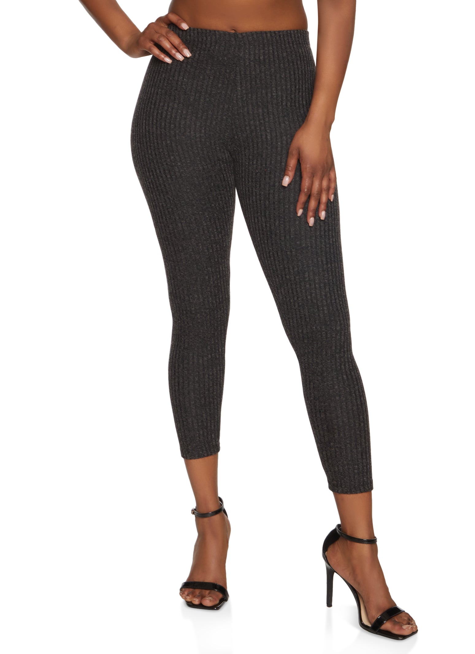 Thick Ribbed Knit Leggings