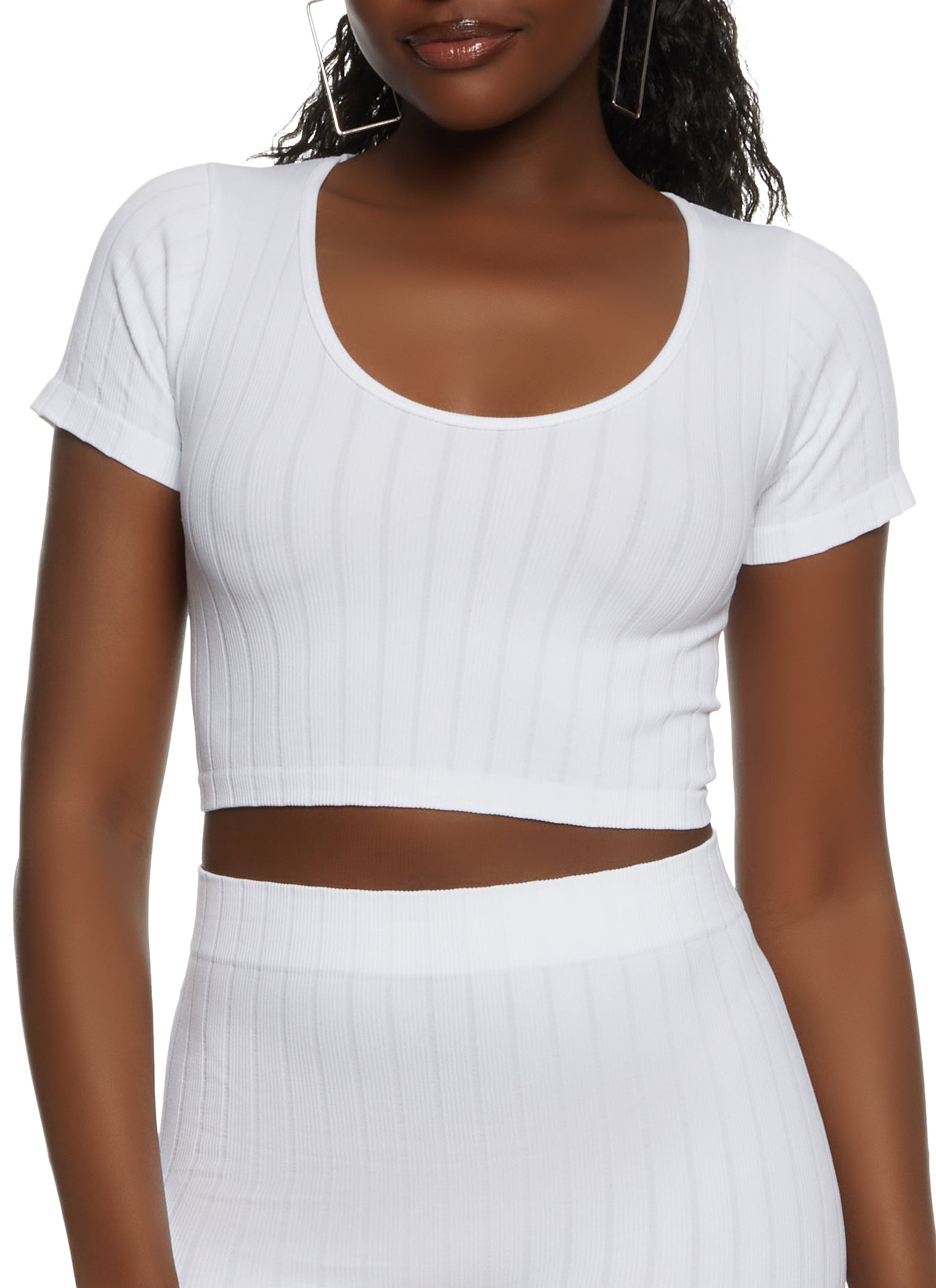 Compression Rib Cropped Active Top