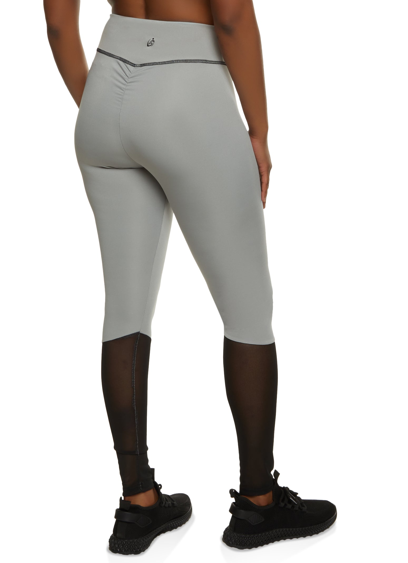 Seamless Textured Waistband Ribbed Leggings