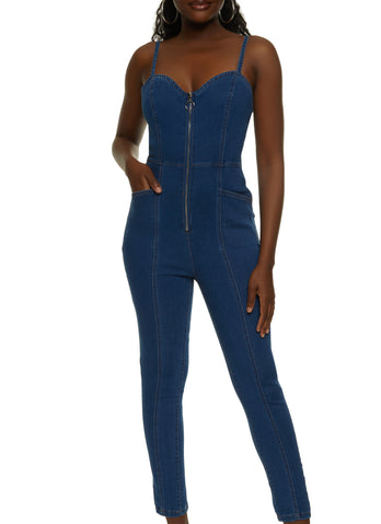 CASSIE DENIM JUMPSUIT – Fashion Trendyz