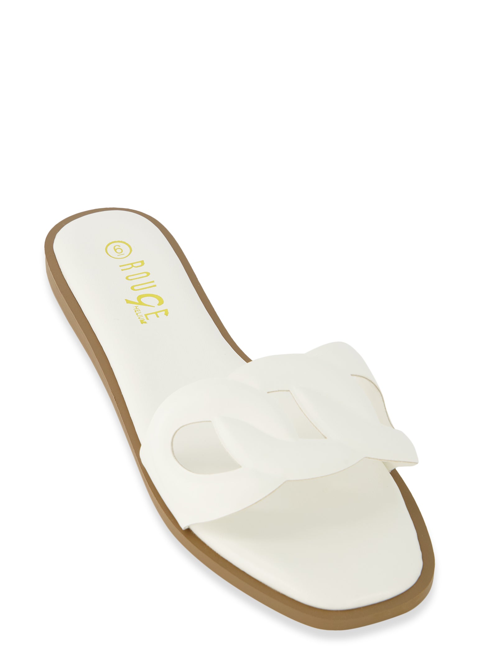 Buy Women's Styli Cut-Out Strap Gold Embellishment Flat Sandals Online |  Centrepoint KSA