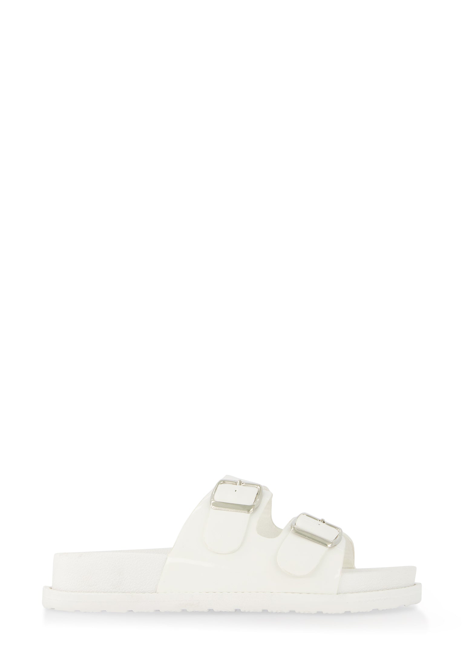 Double Buckle Slide Sandals