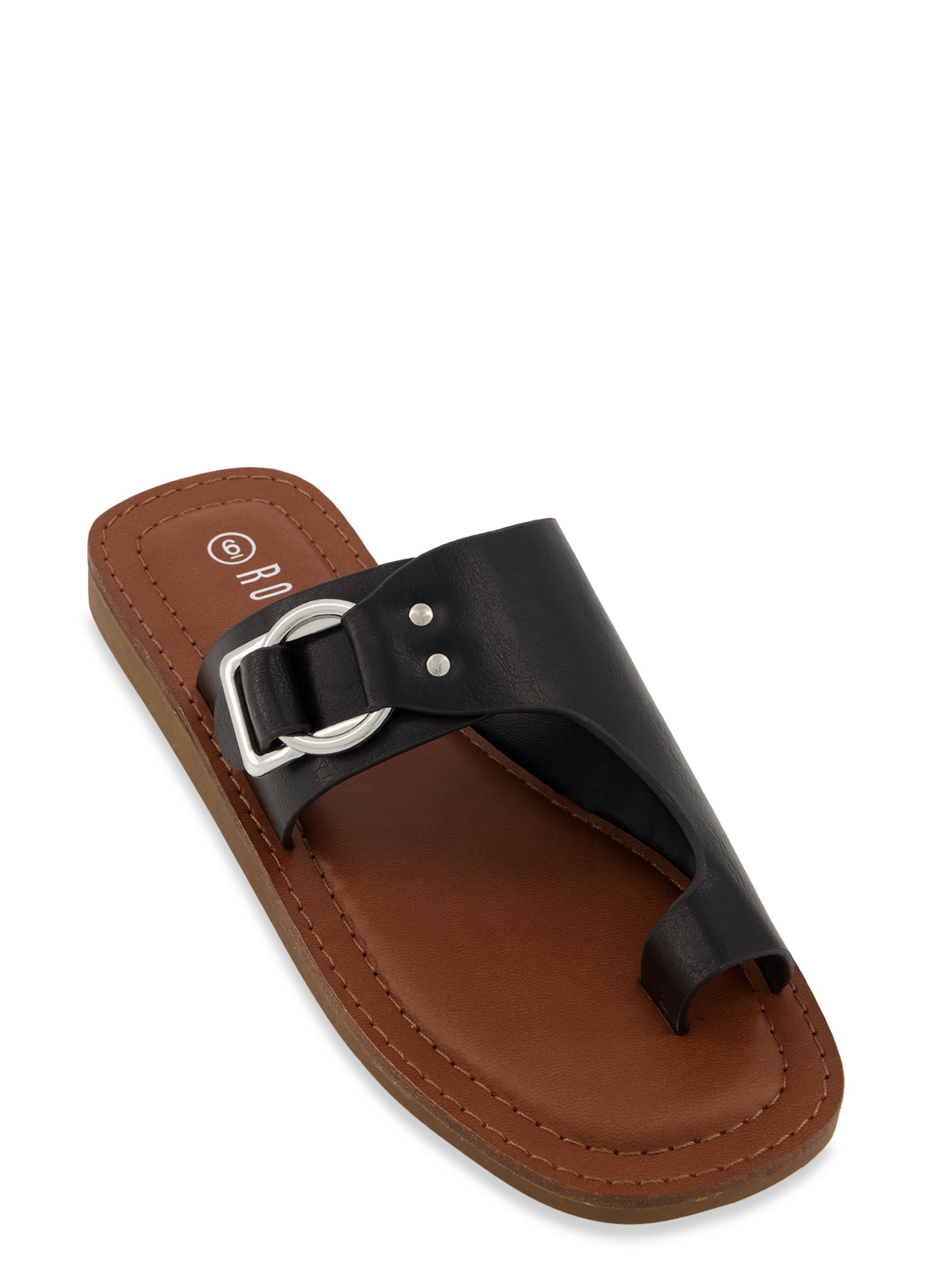 Single best sale buckle sandals