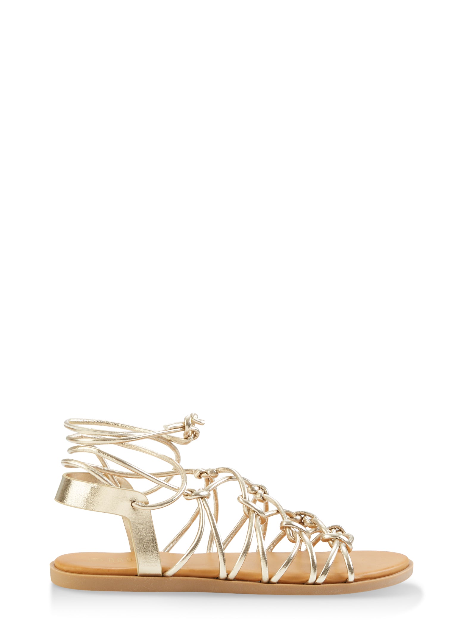 Madden Girl Juliie Gold - Lace-Up Sandals - Leg-Wrap Sandals - Rope Sandals  - $49.00 - Lulus